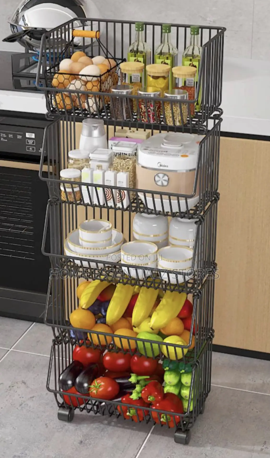 5 Tiers Fruits Basket Storage Rack