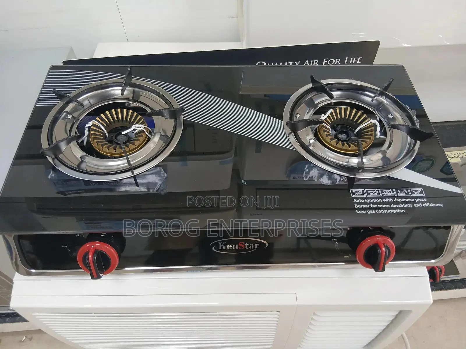 Kenstar Glass Top 2 Burner Gas Stove-Ks-Ttc210bgi