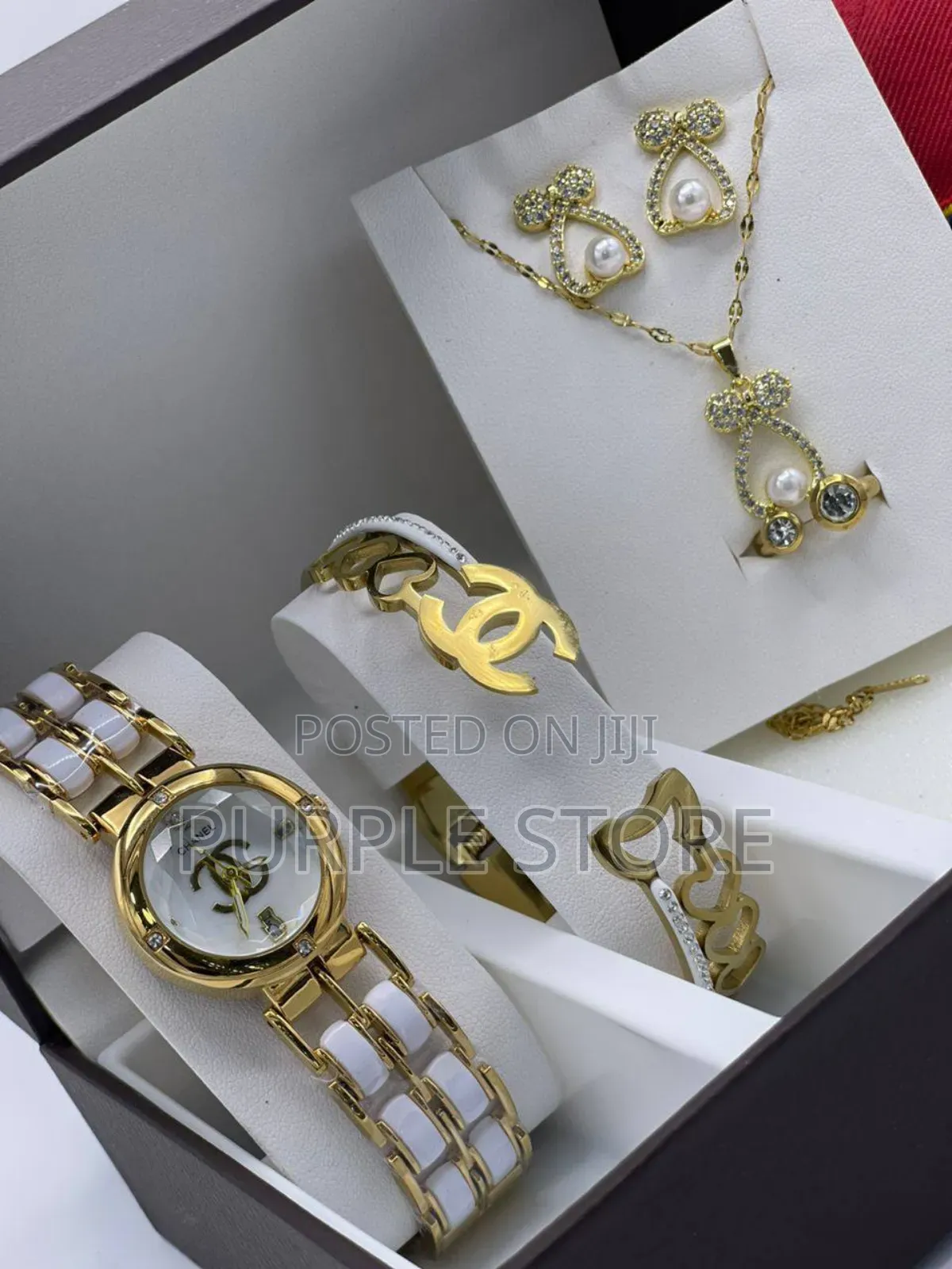 Chanel Watch and Jewelry Set for Women