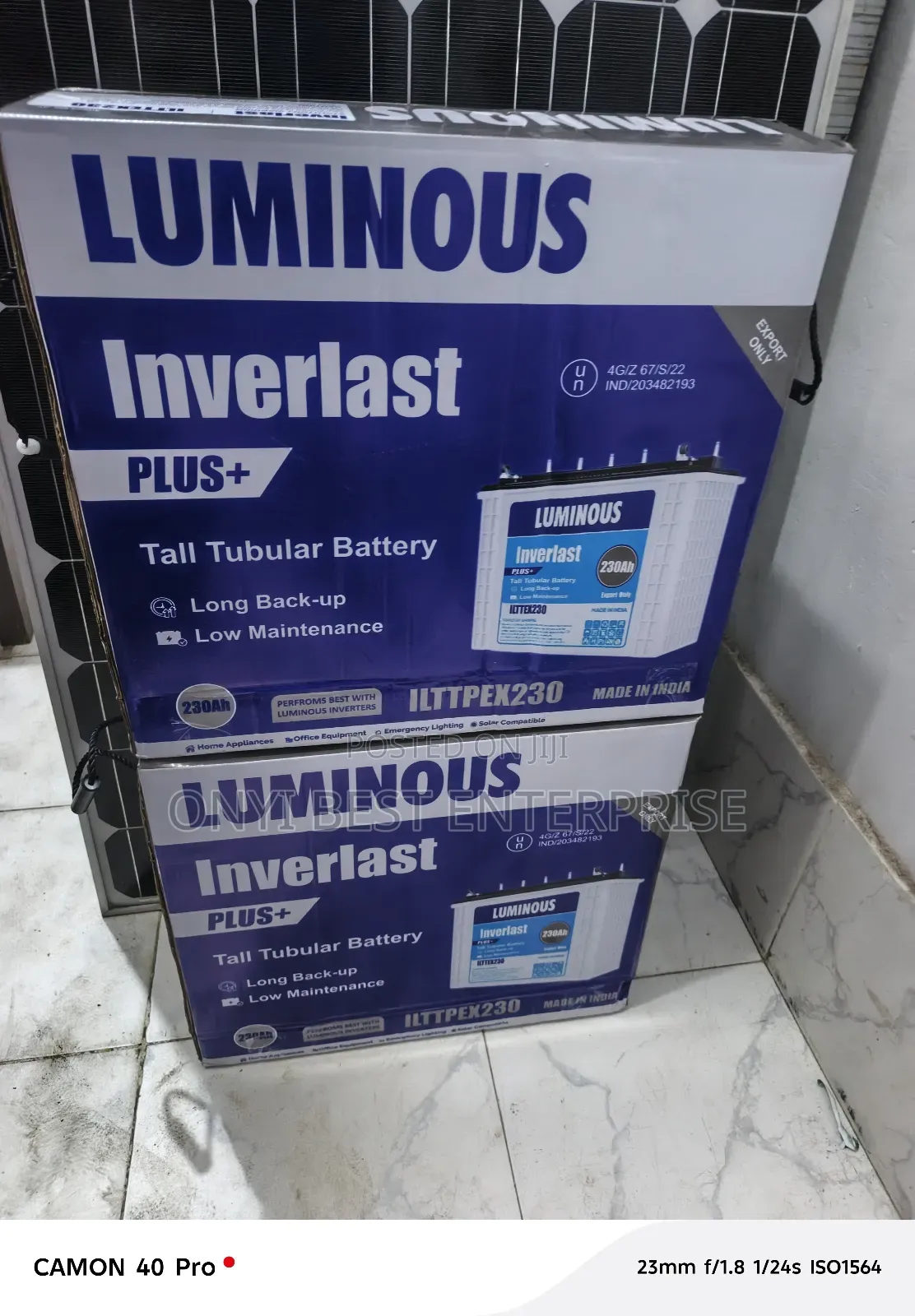 Luminous Inverlast Plus Tubular Battery 230ah 12v Solar Battery