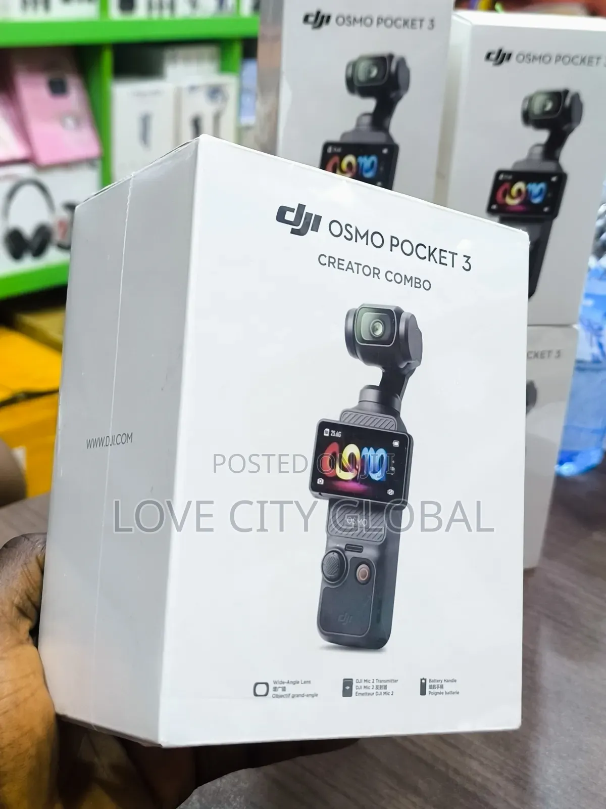 Dji Osmo Creator Combo Pocket 3 Action Camera 3-Axis Face Track,Mic
