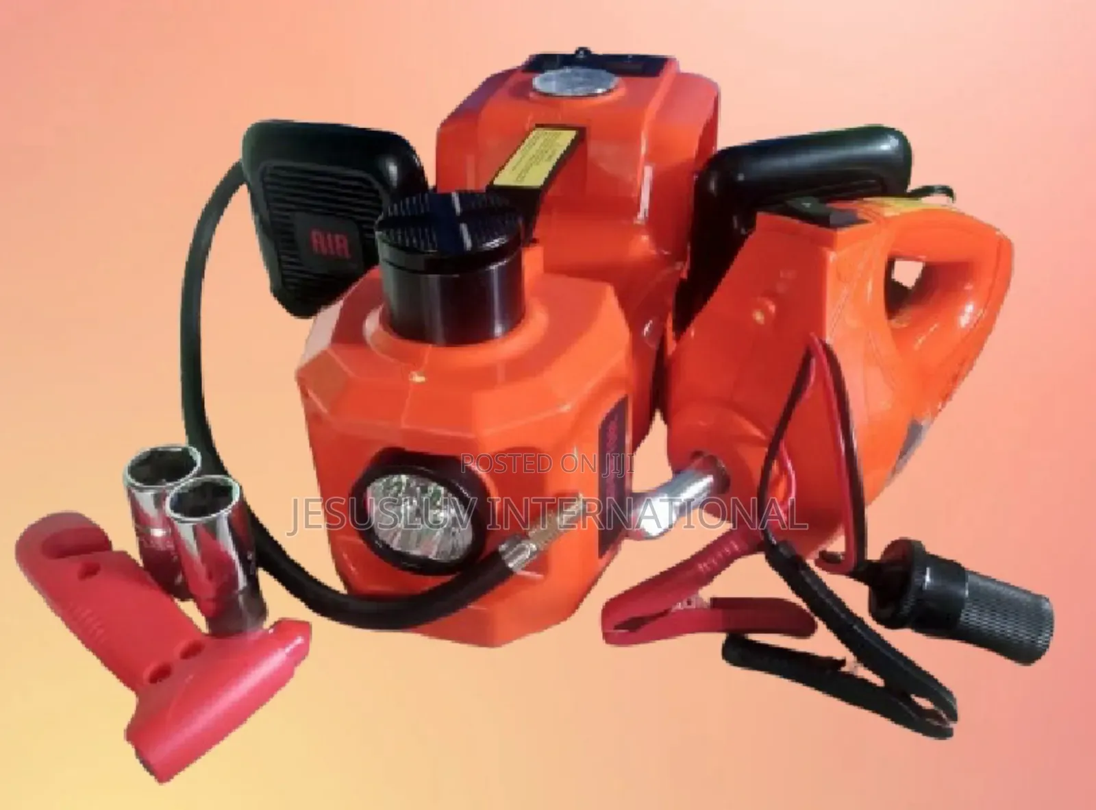4-in-1 Electric Quick Car Jack 5 Ton, Tire Inflator Impact Wrench