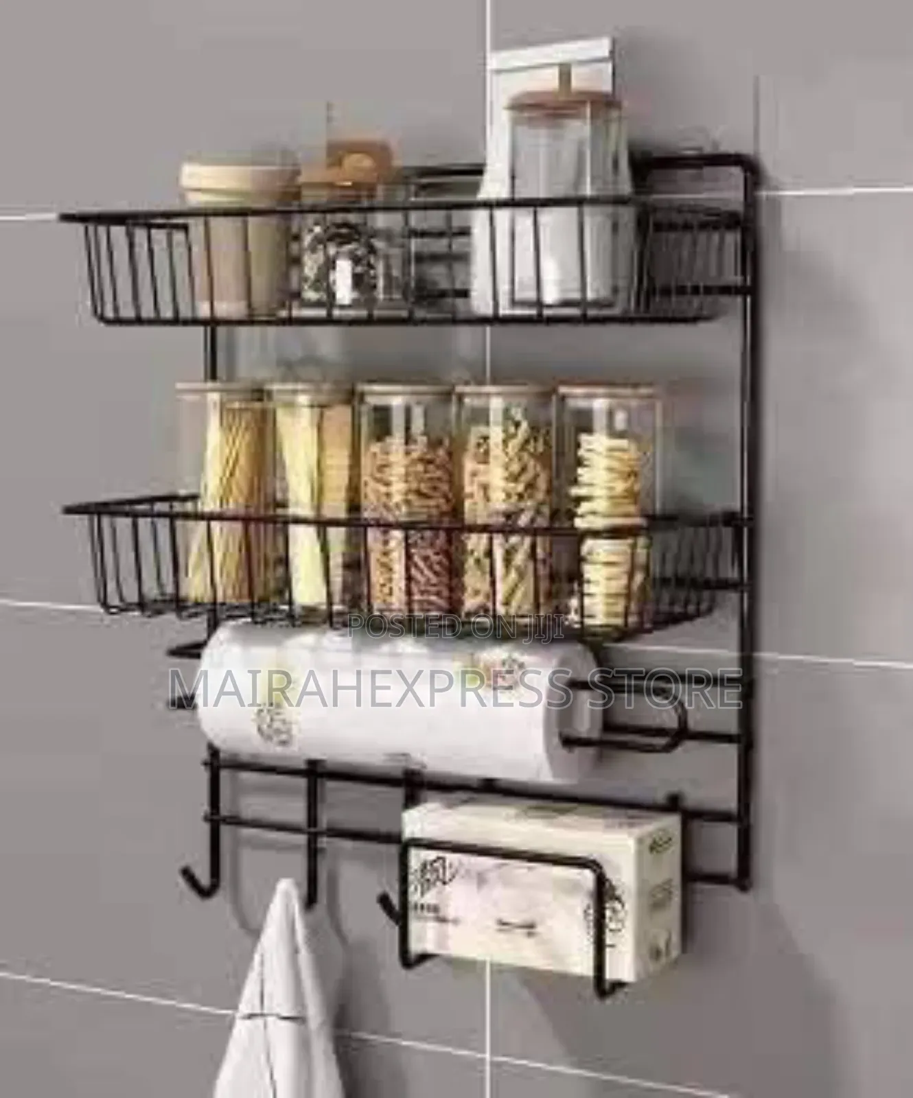 Kitchen Shelf Wall-Mounted Shelf Organizer (2st7)