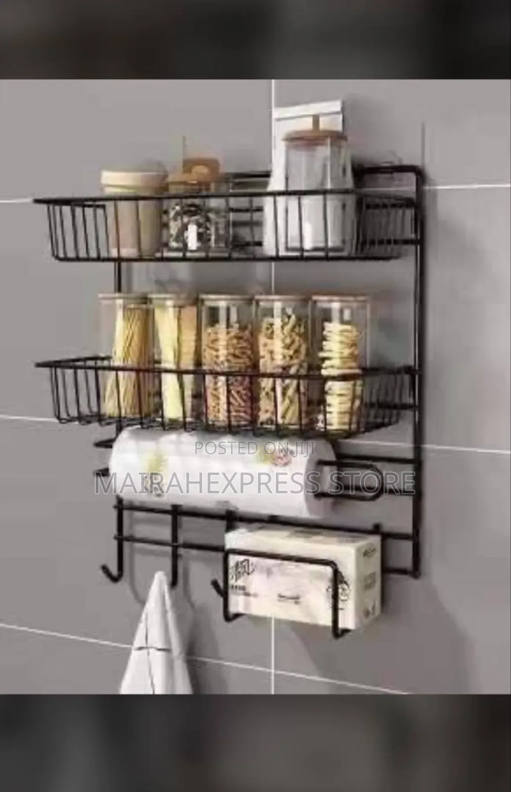 Kitchen Shelf Wall-Mounted Shelf Organizer (2st7)