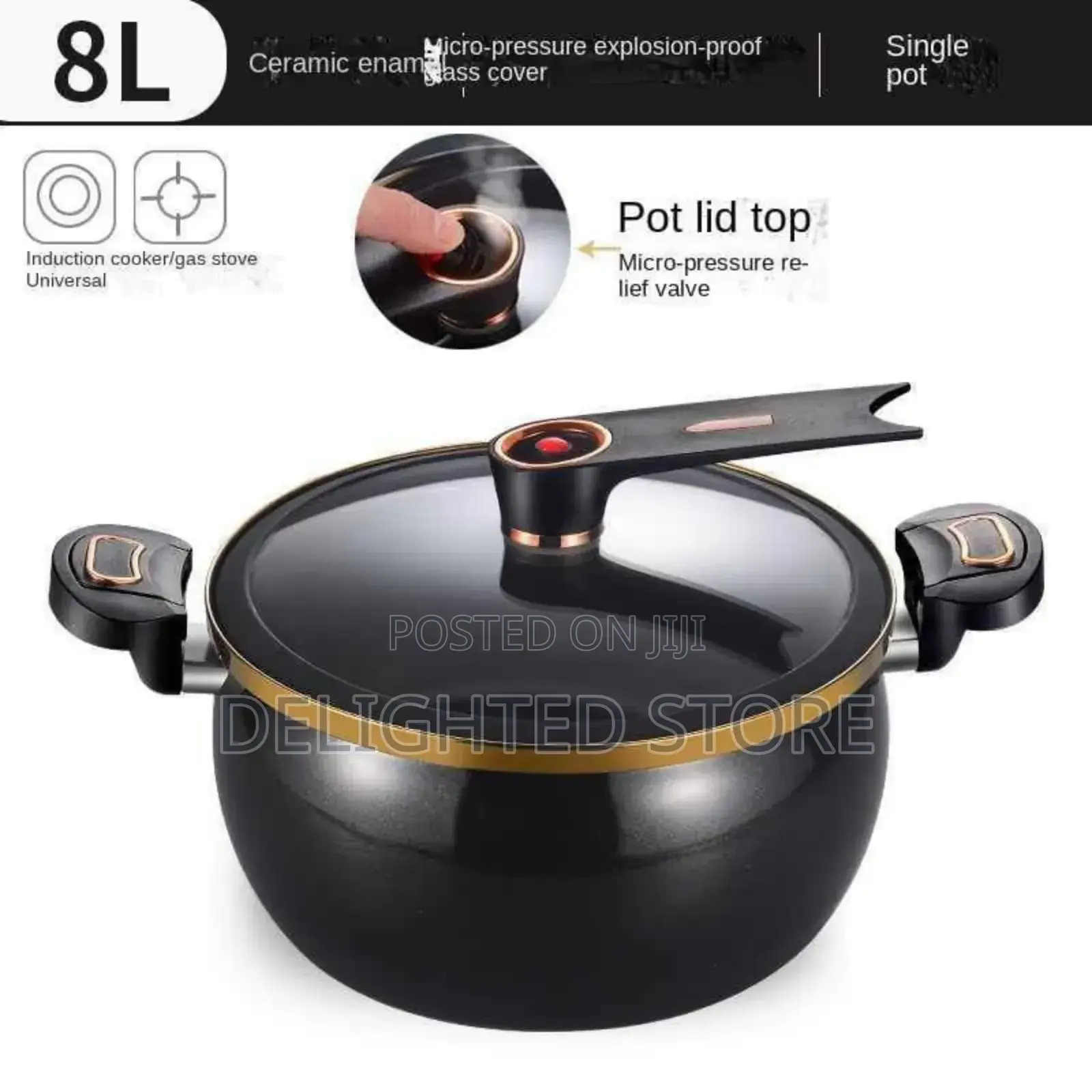 8l Multifunctional Thickened Enamel Premium Family Pot
