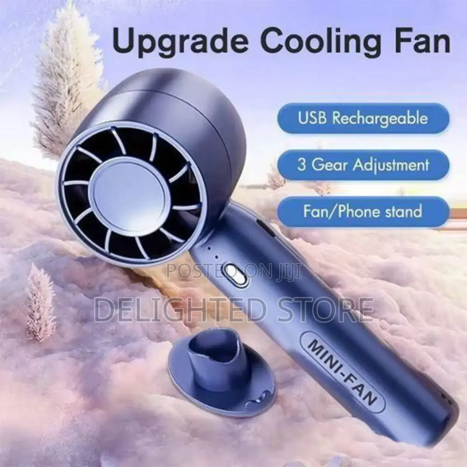 Portable Mini Handheld Usb Rechargeable 3 Speed Cooling Fan