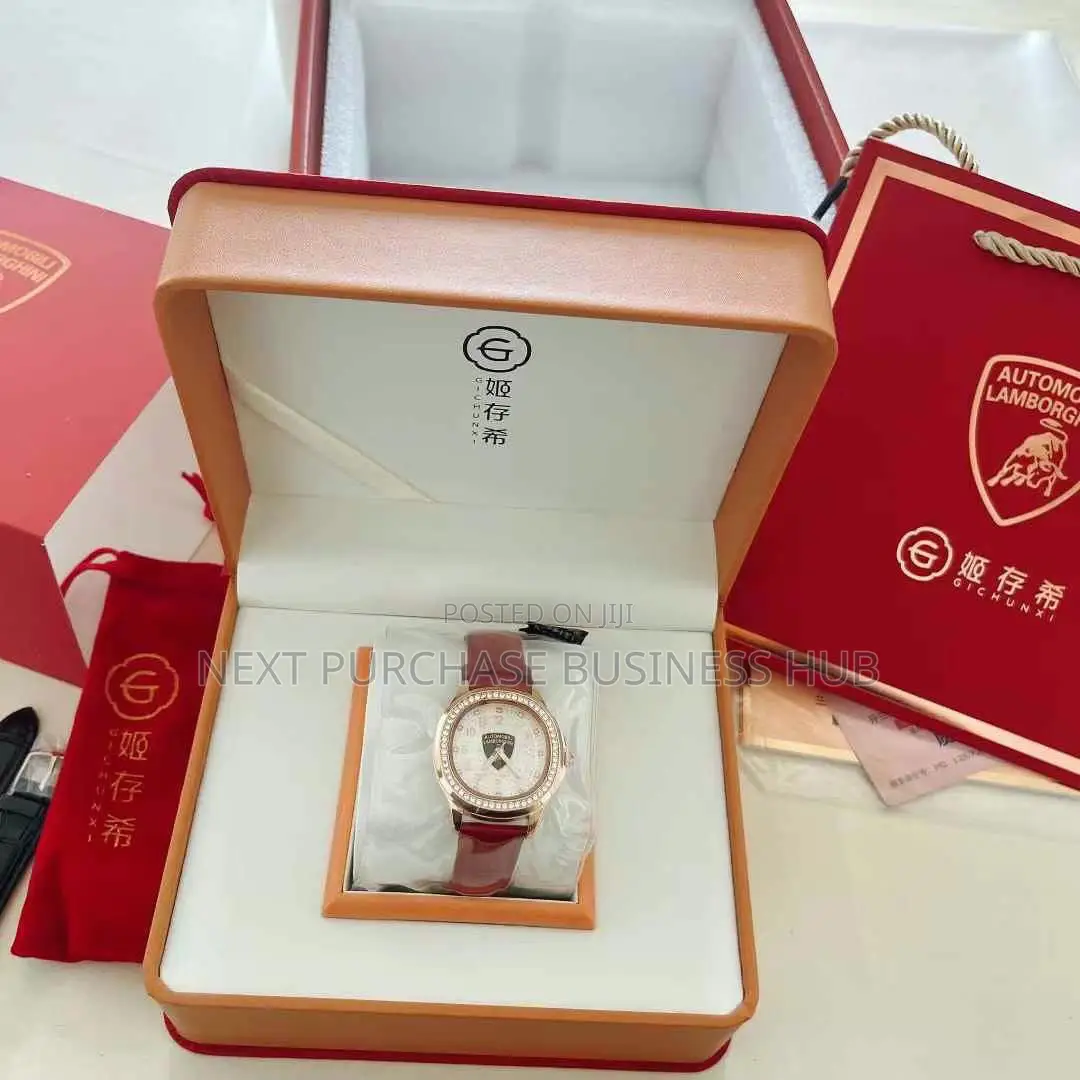 Lamborghini Luxury Female Leather Wristwatch- 2in1 High Quality Straps