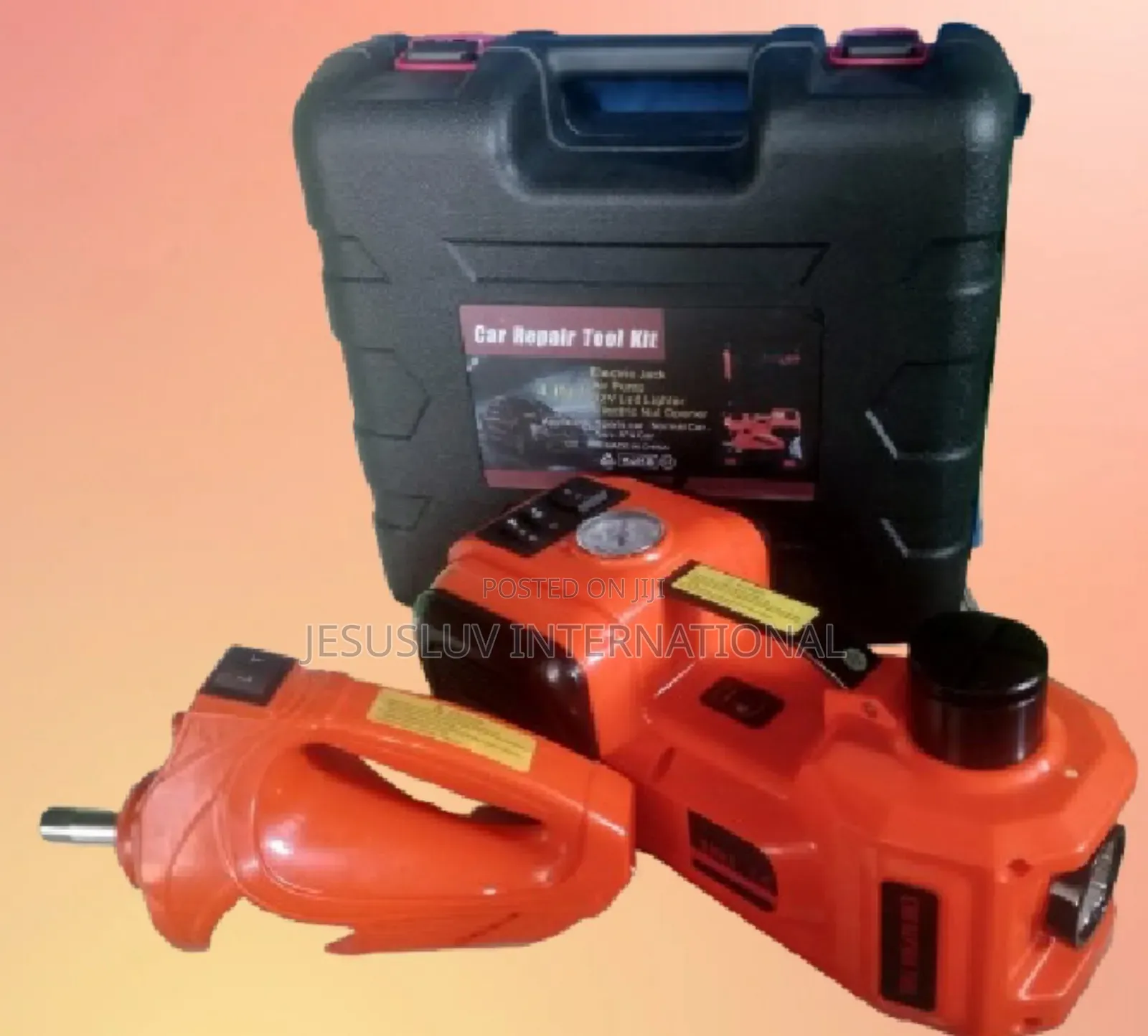 12v Upgraded Electric Car Jack Lift 5 Ton,Tire Pump Impact Wrench