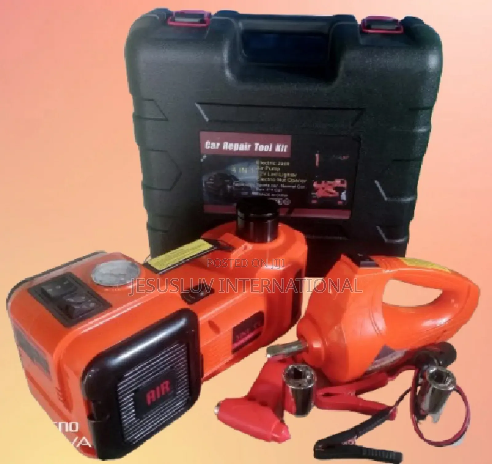 12v Upgraded Electric Car Jack Lift 5 Ton,Tire Pump Impact Wrench
