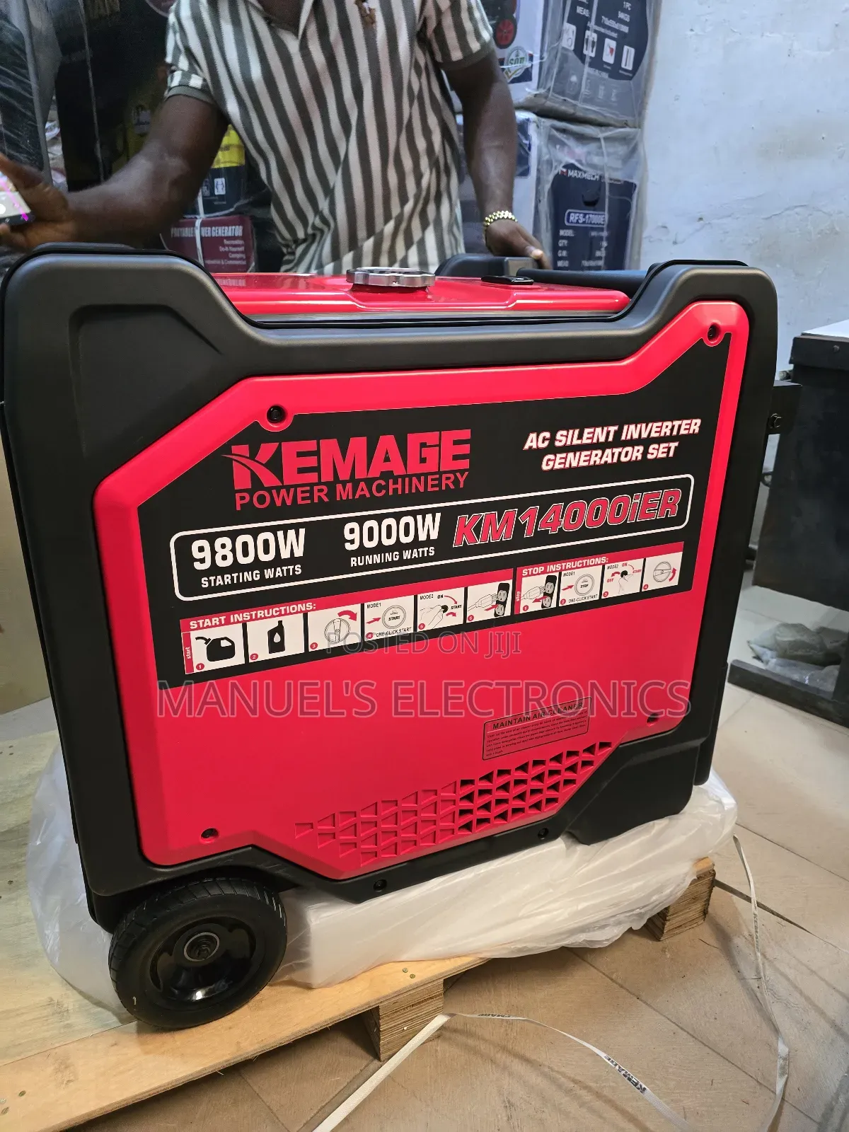 10kva Kemage Remote Control Inverter Soundproof Petrol Gen Low Fuel