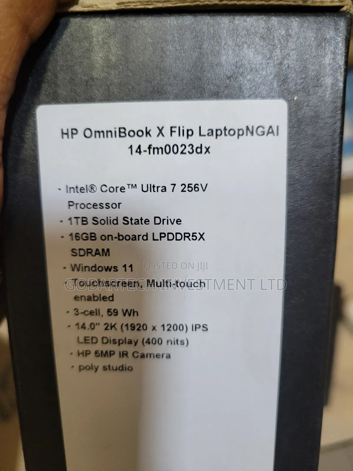 New Laptop HP OmniBook X Flip 14" 16GB Intel Core Ultra 7 SSD 1T