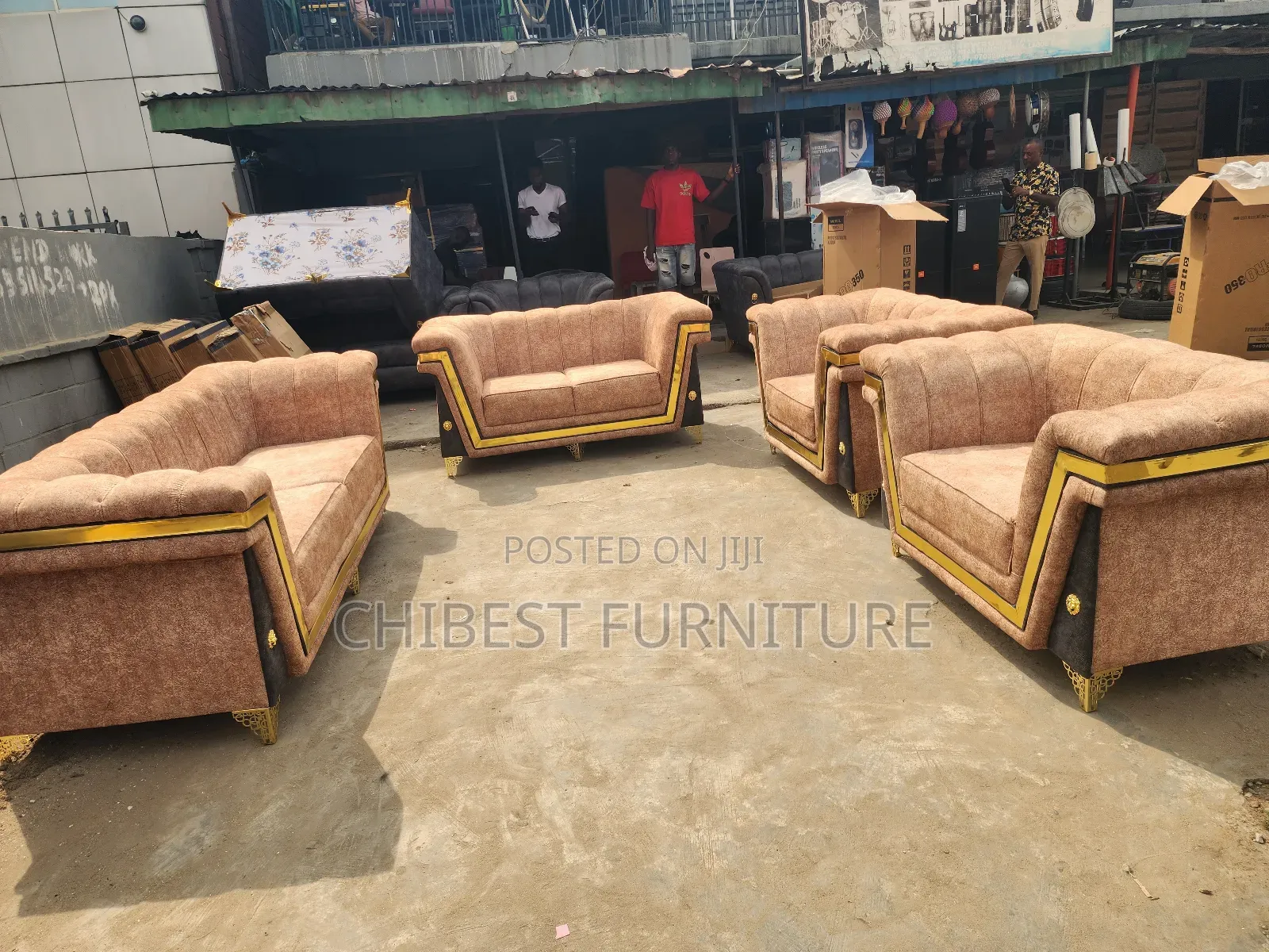 Complete Set of Padded Ulphostery 7 Seaters Couch.