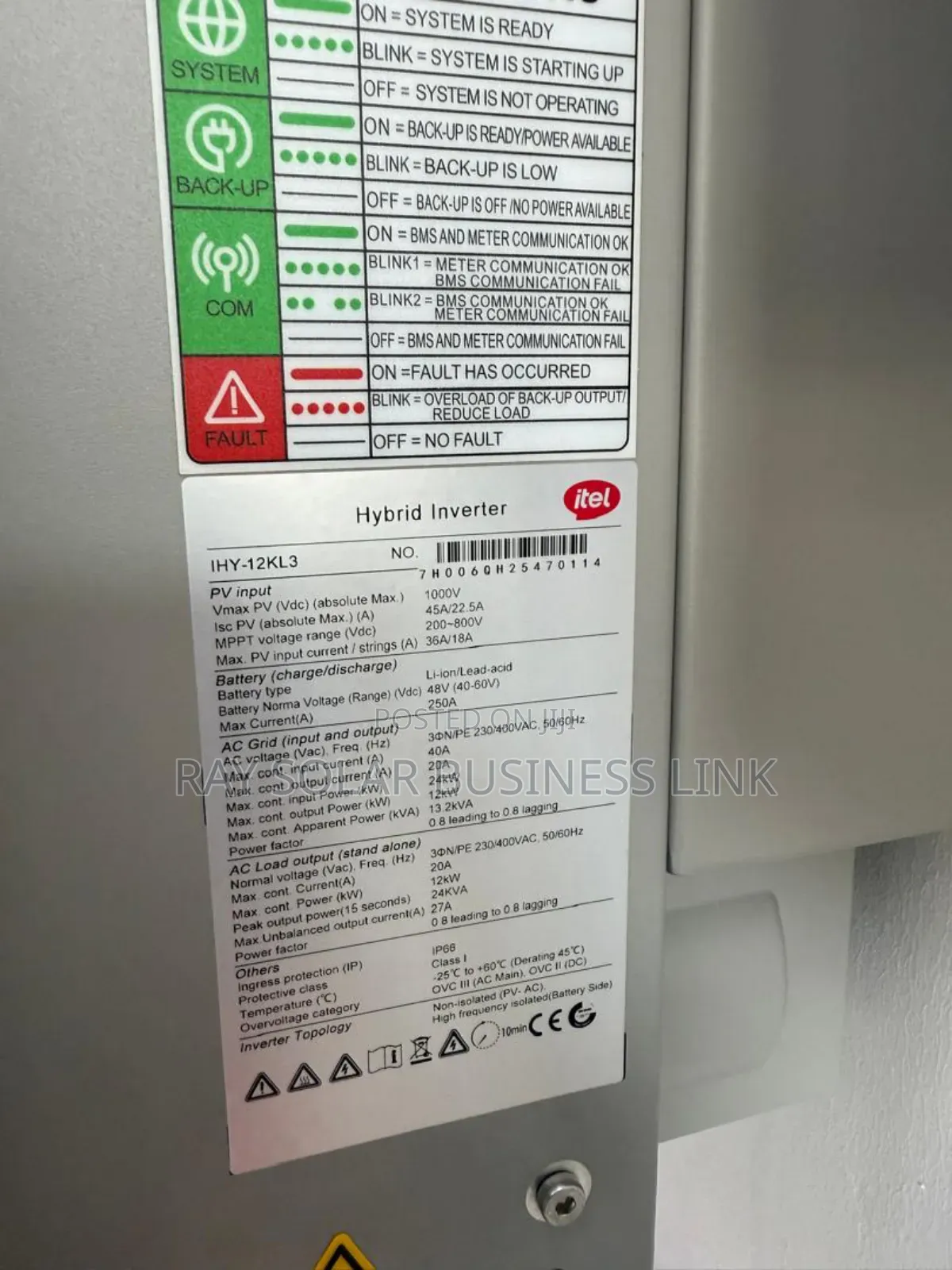 Itel 12kw Hybrid Inverter