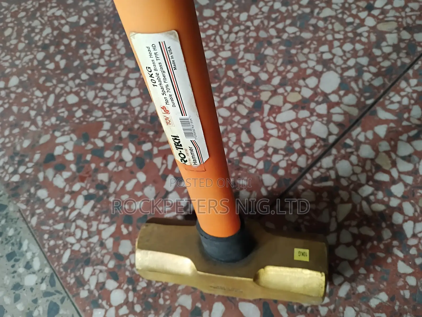 Protech 10kg Non-spark Brass Head Fibreglass Hammer