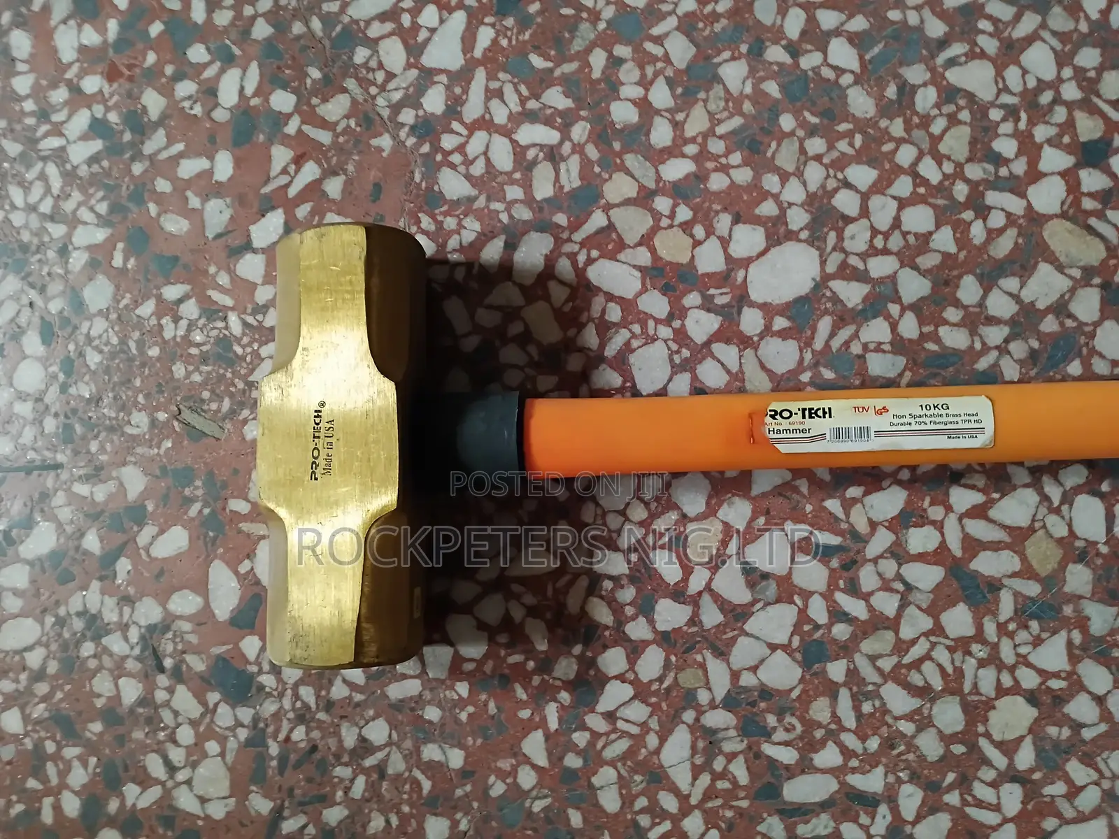 Protech 10kg Non-spark Brass Head Fibreglass Hammer