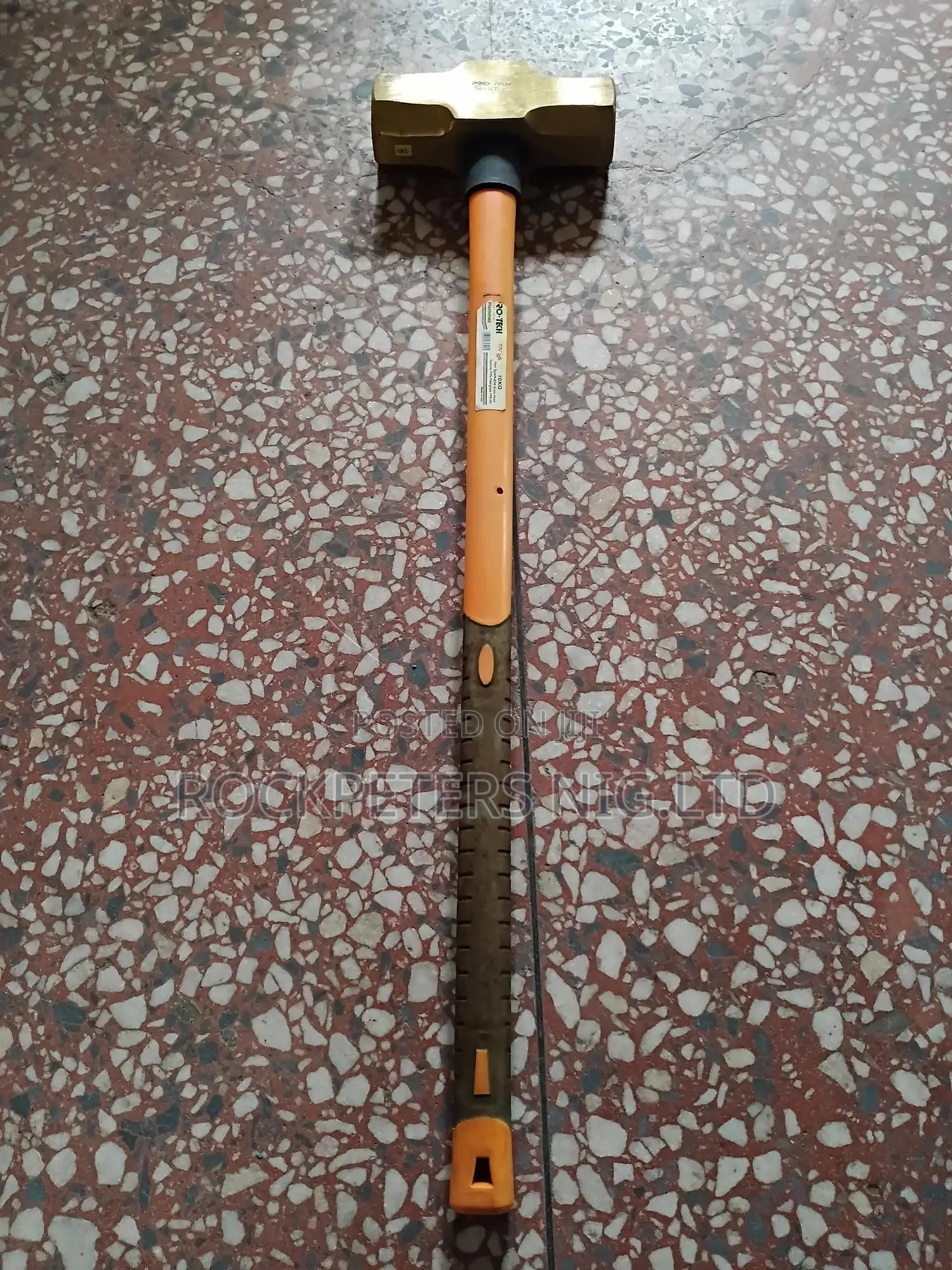 Protech 10kg Non-spark Brass Head Fibreglass Hammer