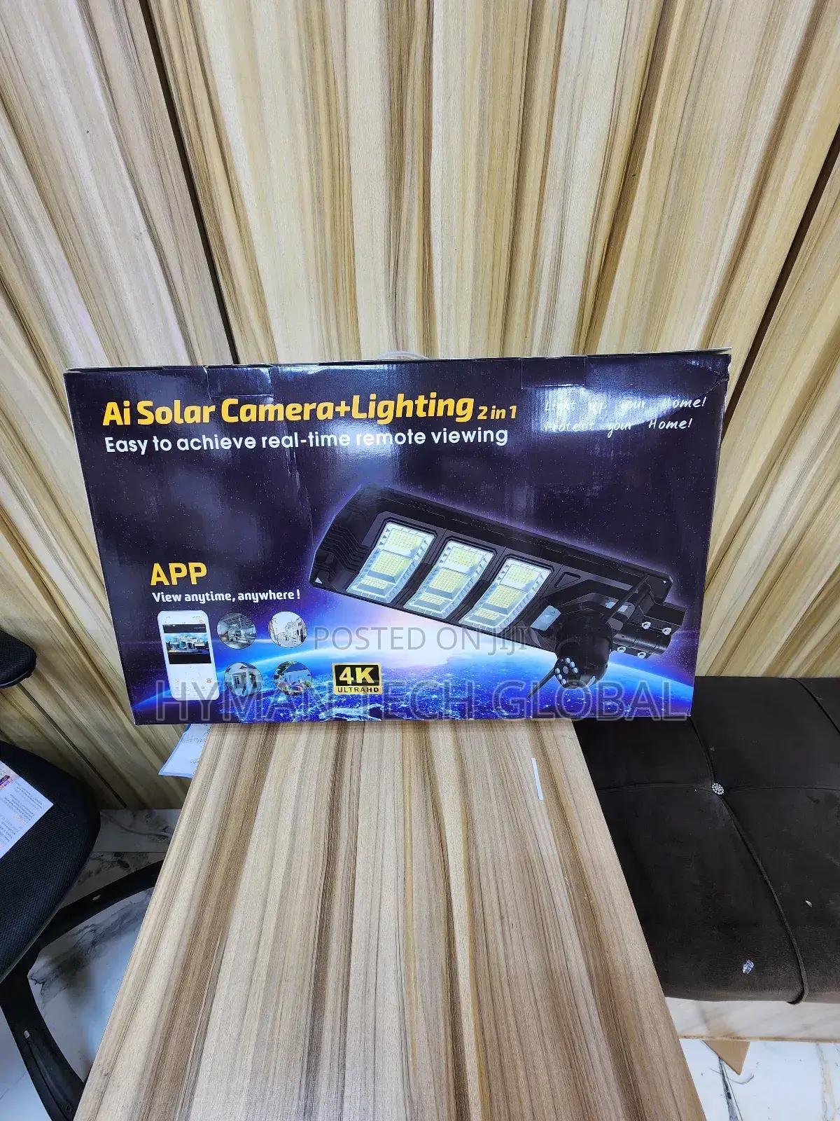 450w Ai Solar Street Light With Hd CCTV Camera Free Pole