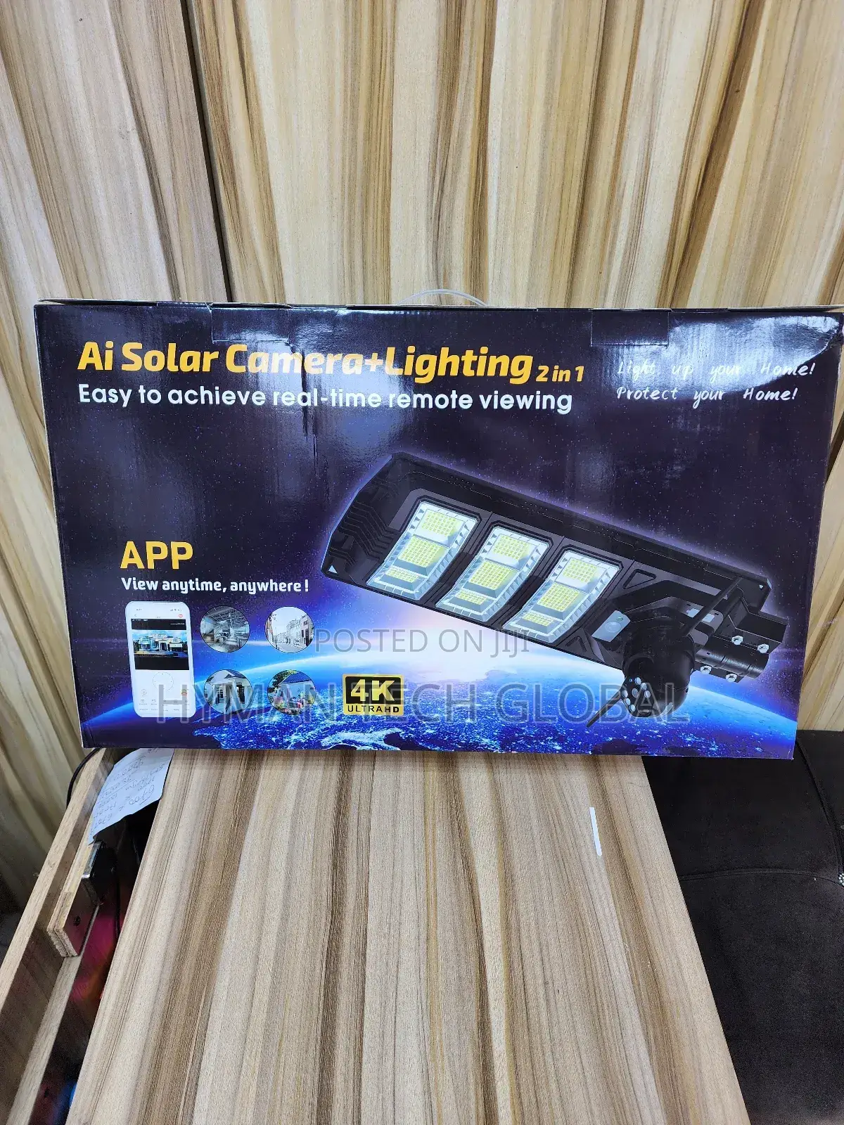 450w Ai Solar Street Light With Hd CCTV Camera Free Pole