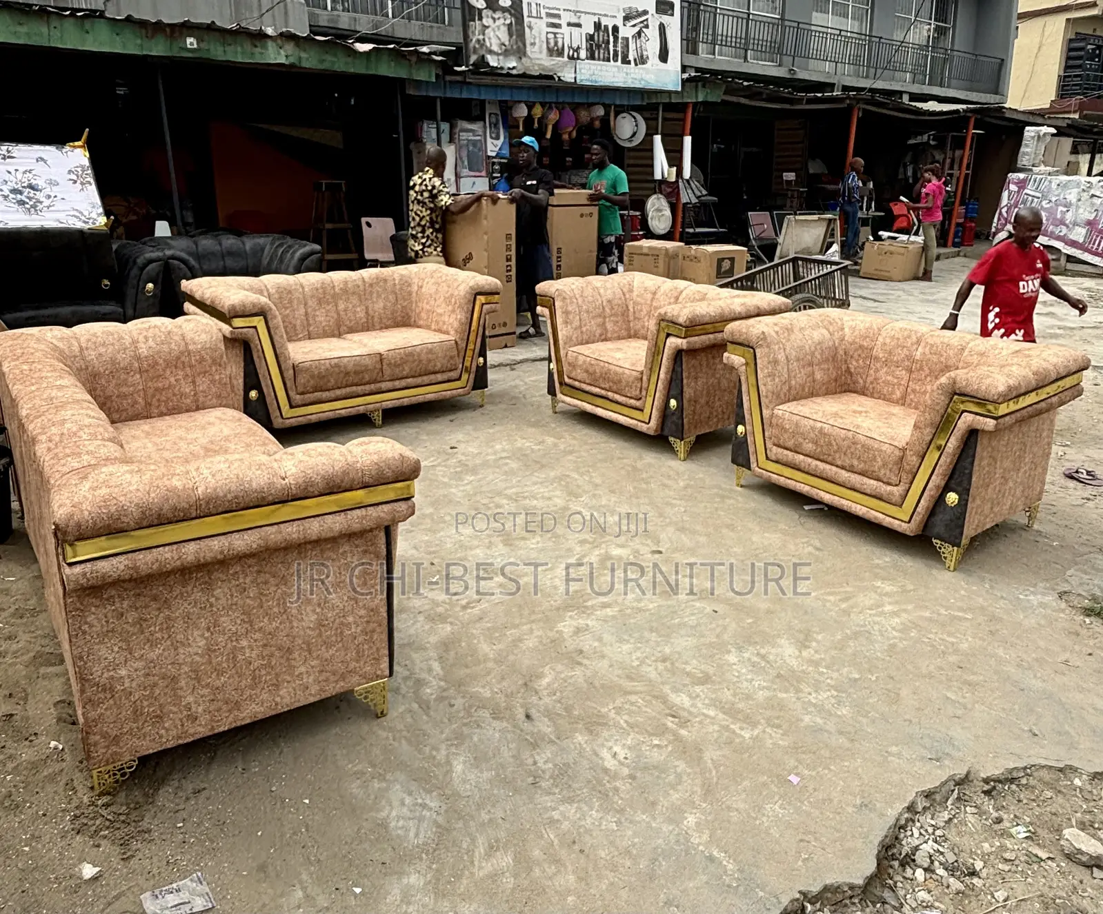 Elegant Set of Unique Homemade Fabric Upholstery Chairs | Couch | Sofa