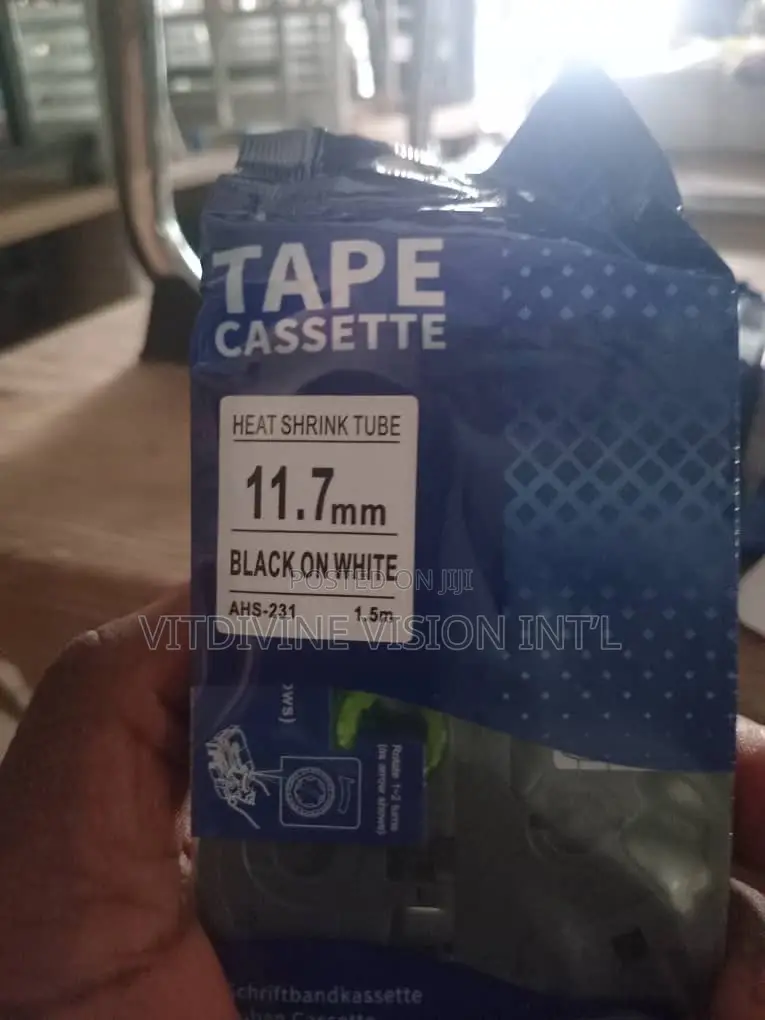 Shrink Tube 11.7mm. Black on White