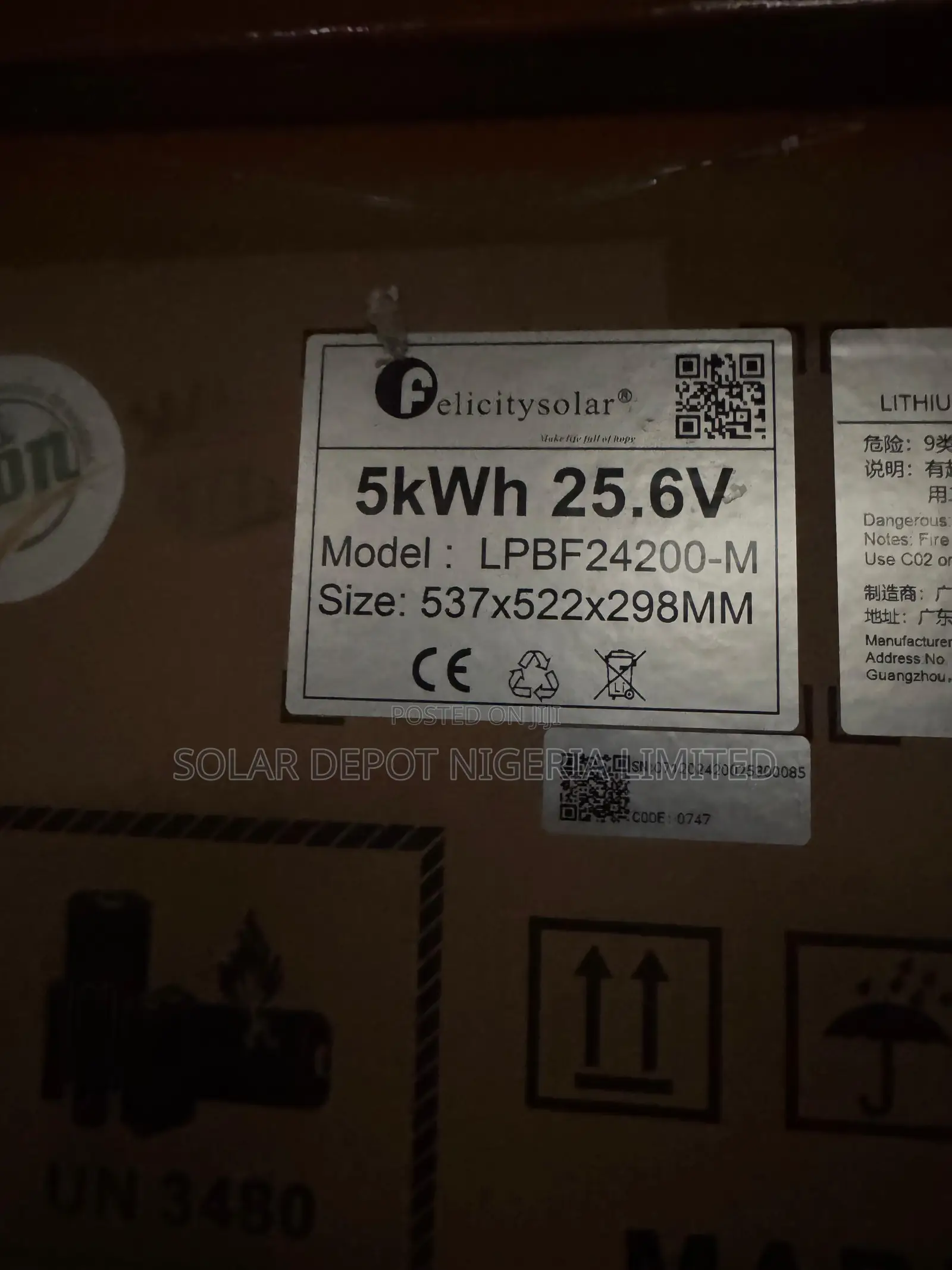 Felicity 5kwh 24v Litihum Battery