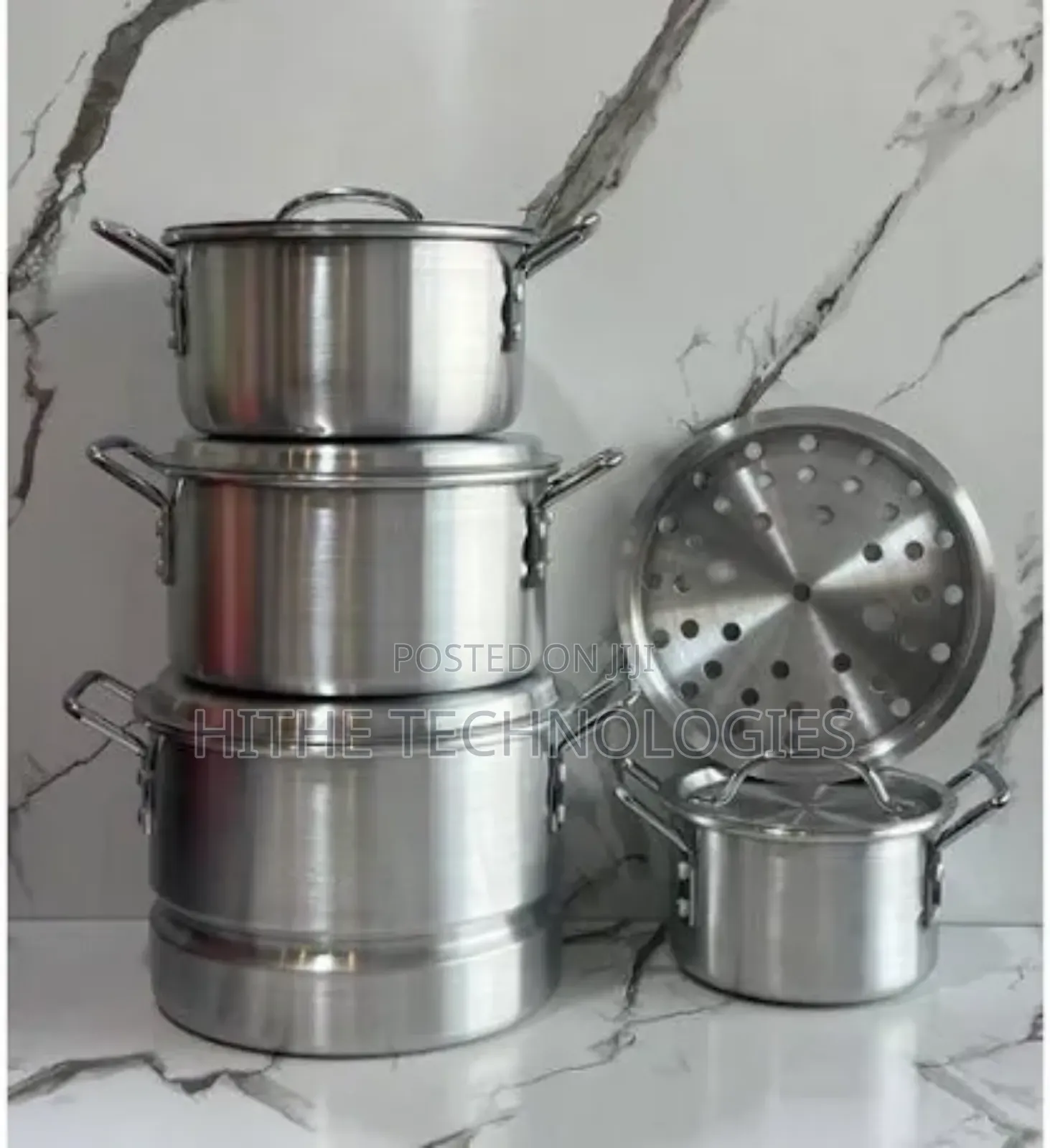 5pcs Aluminium Stock Pot Steamer Set