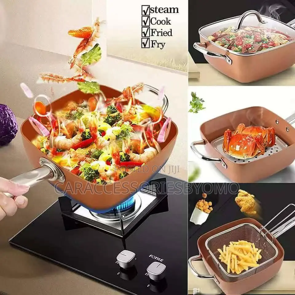 5 in 1 Deep Fryer Copper Pan 4.5 Liter