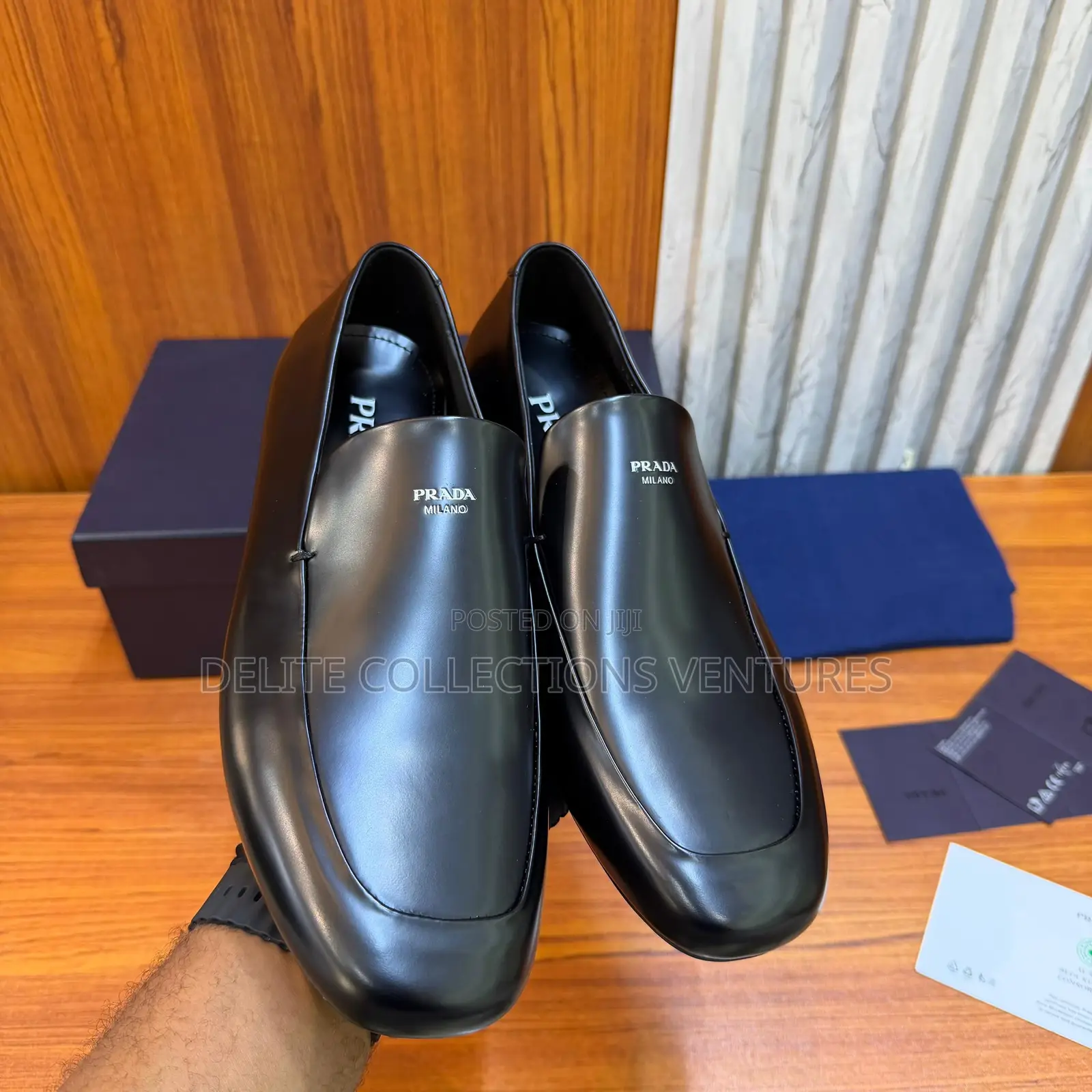 Luxury Update  Prada Brushed Leather Loafers. Size: 40-46.