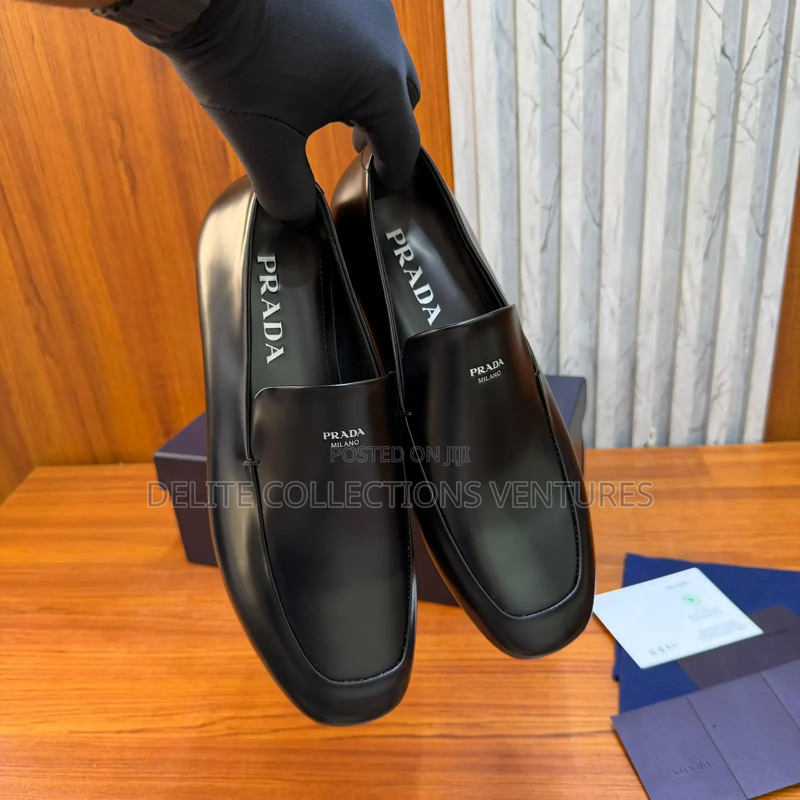 Luxury Update  Prada Brushed Leather Loafers. Size: 40-46.