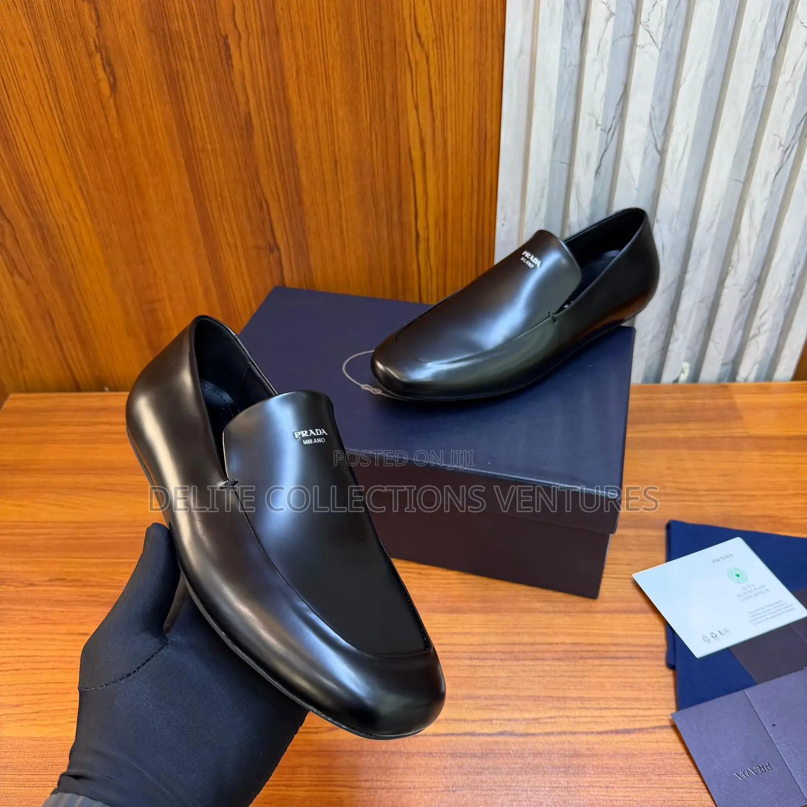 Luxury Update  Prada Brushed Leather Loafers. Size: 40-46.