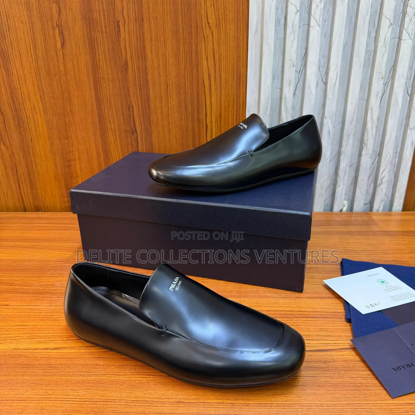 Luxury Update  Prada Brushed Leather Loafers. Size: 40-46.