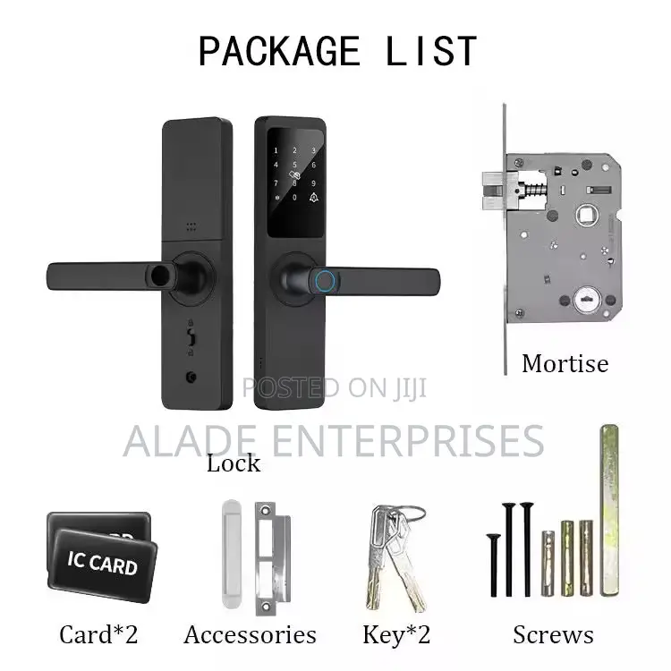 Tuya Wifi Smart Door Handle Digital Fingerprint Lock For Bedroom Home