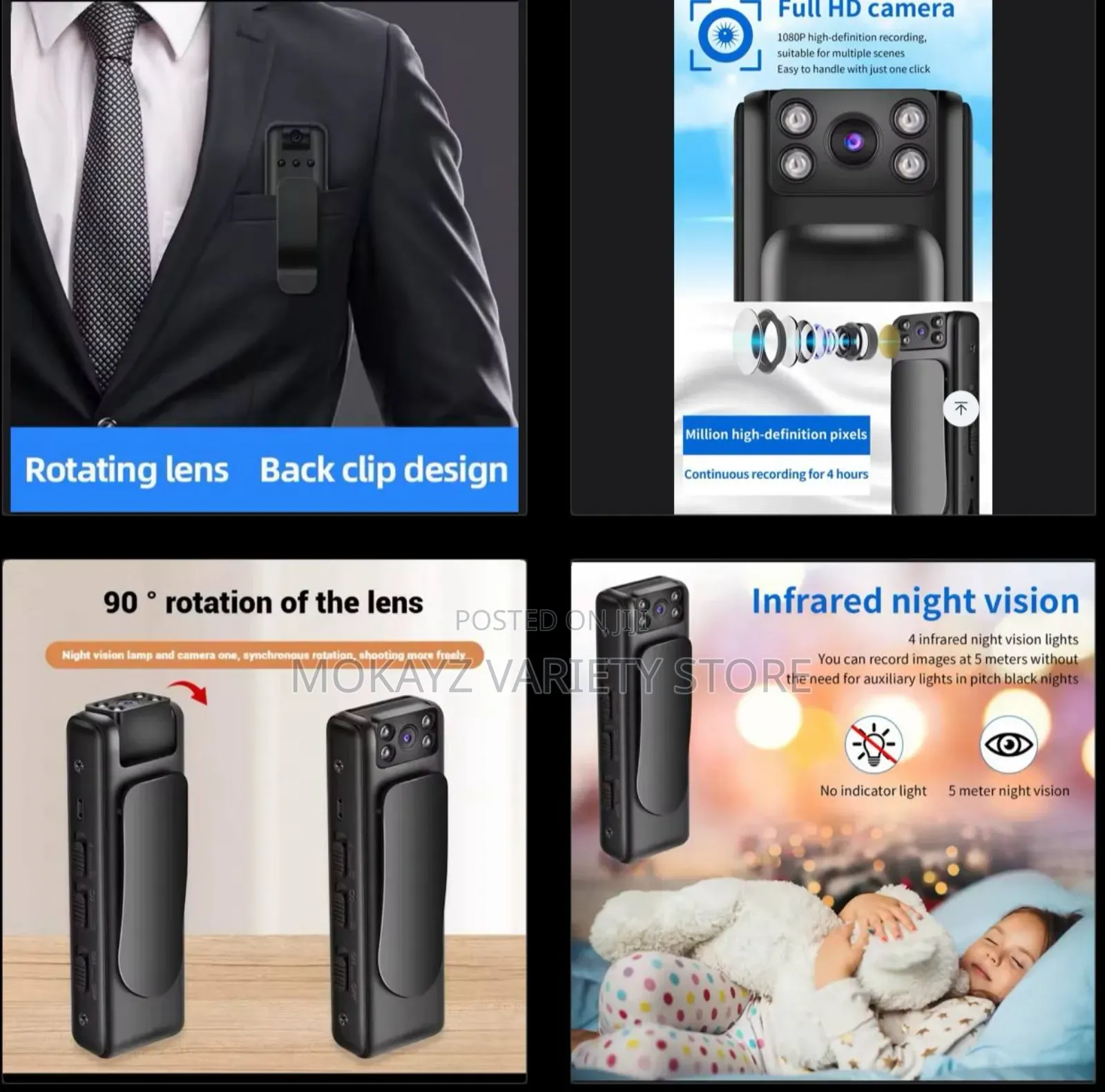Hd Potable Body Audio Video Surveillance Camera