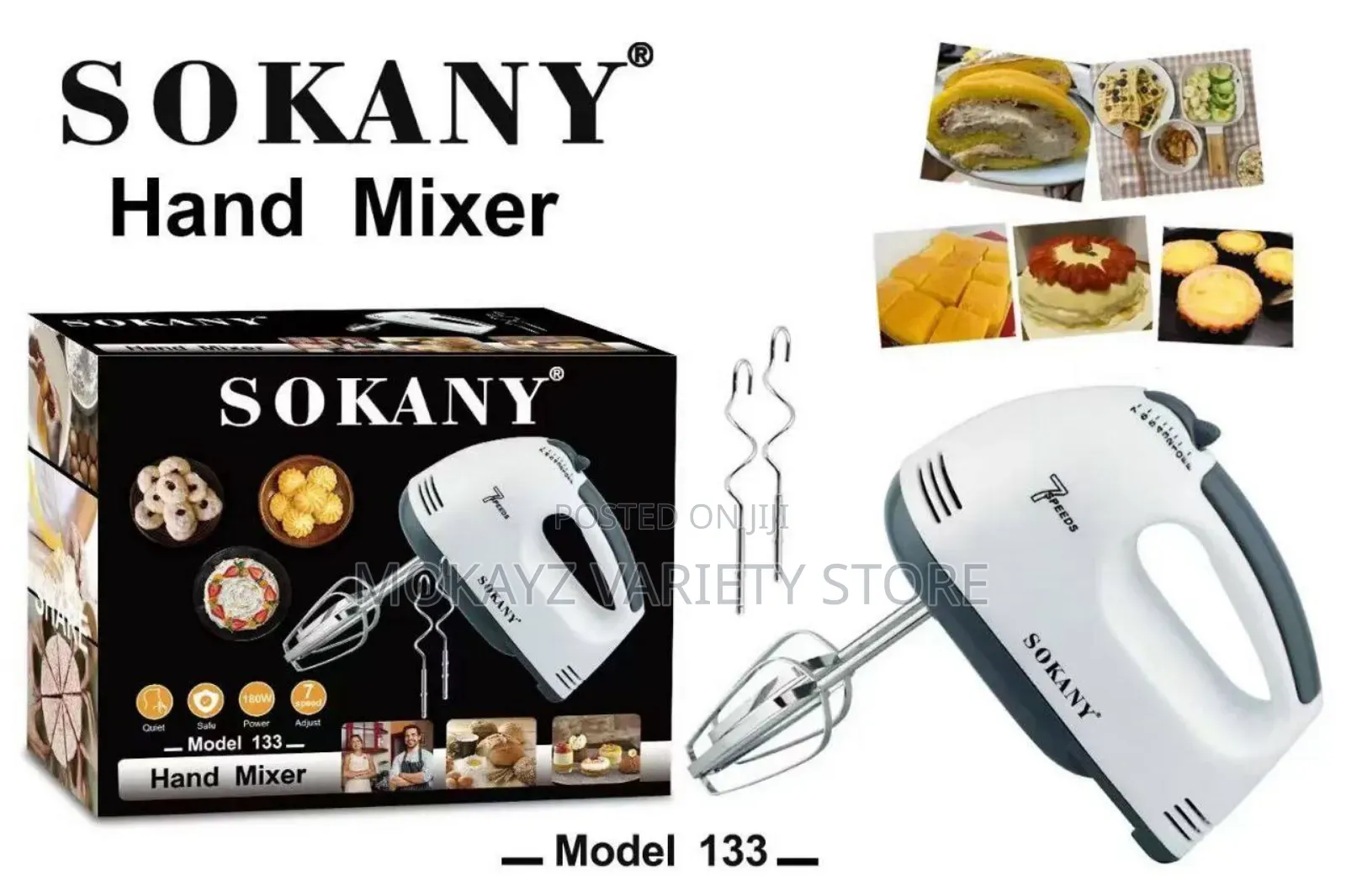 Sokany High Quality Electric Hand Mixer (With 7 Speed Level)