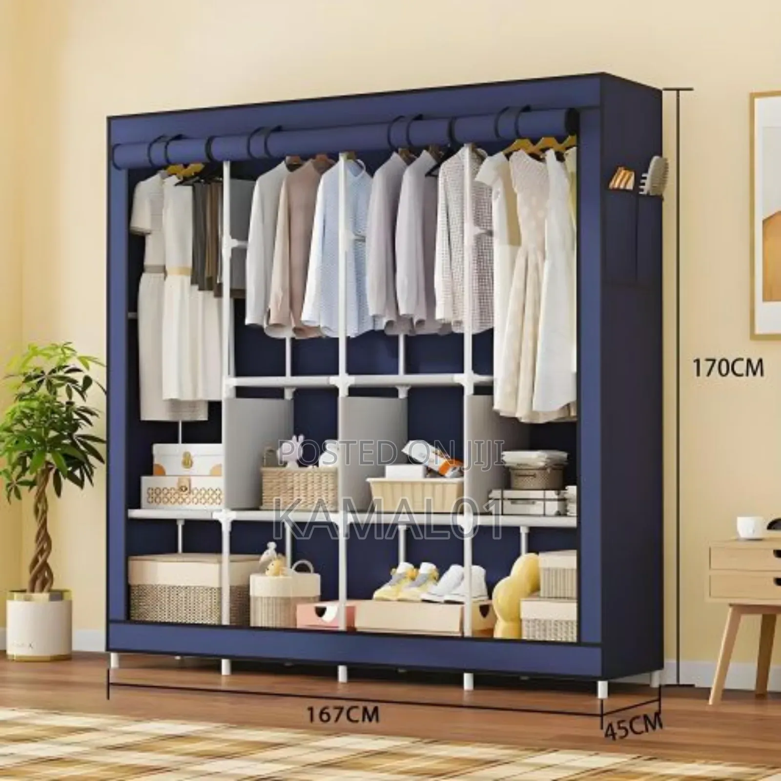 4 Partition Wardrobe Closet Clothes Organizer