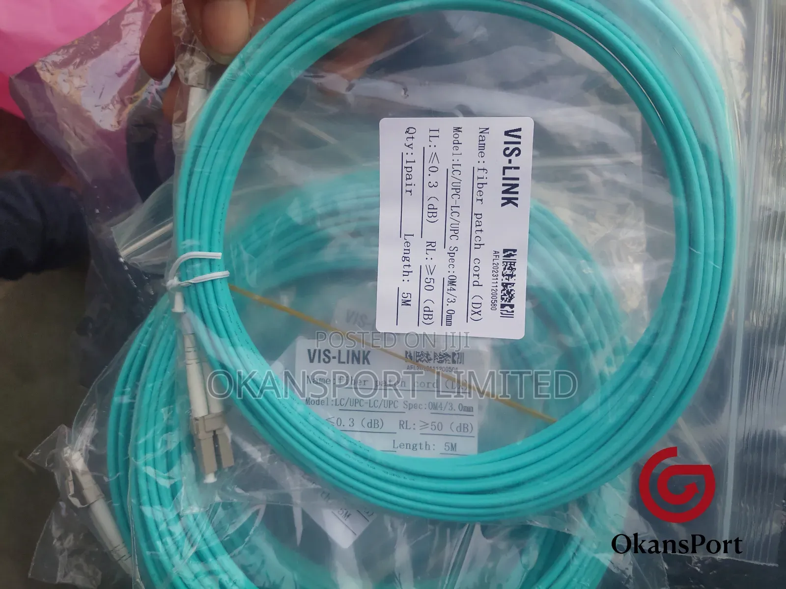 Fiber Optic Cable Om3 / Om4 Multimode- High Speed 10g 40g 100g 3m, 5m,