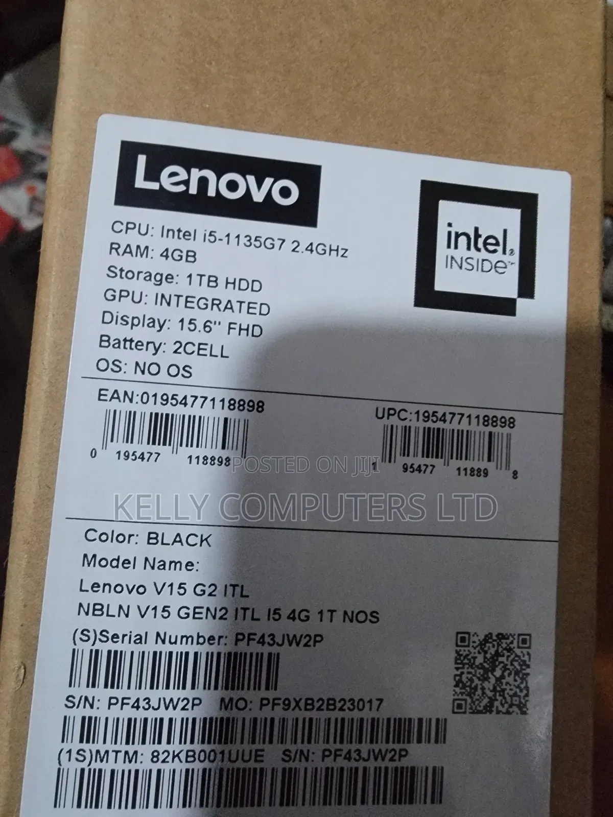 New Laptop Lenovo V15 8GB Intel Core I5 SSD 512GB
