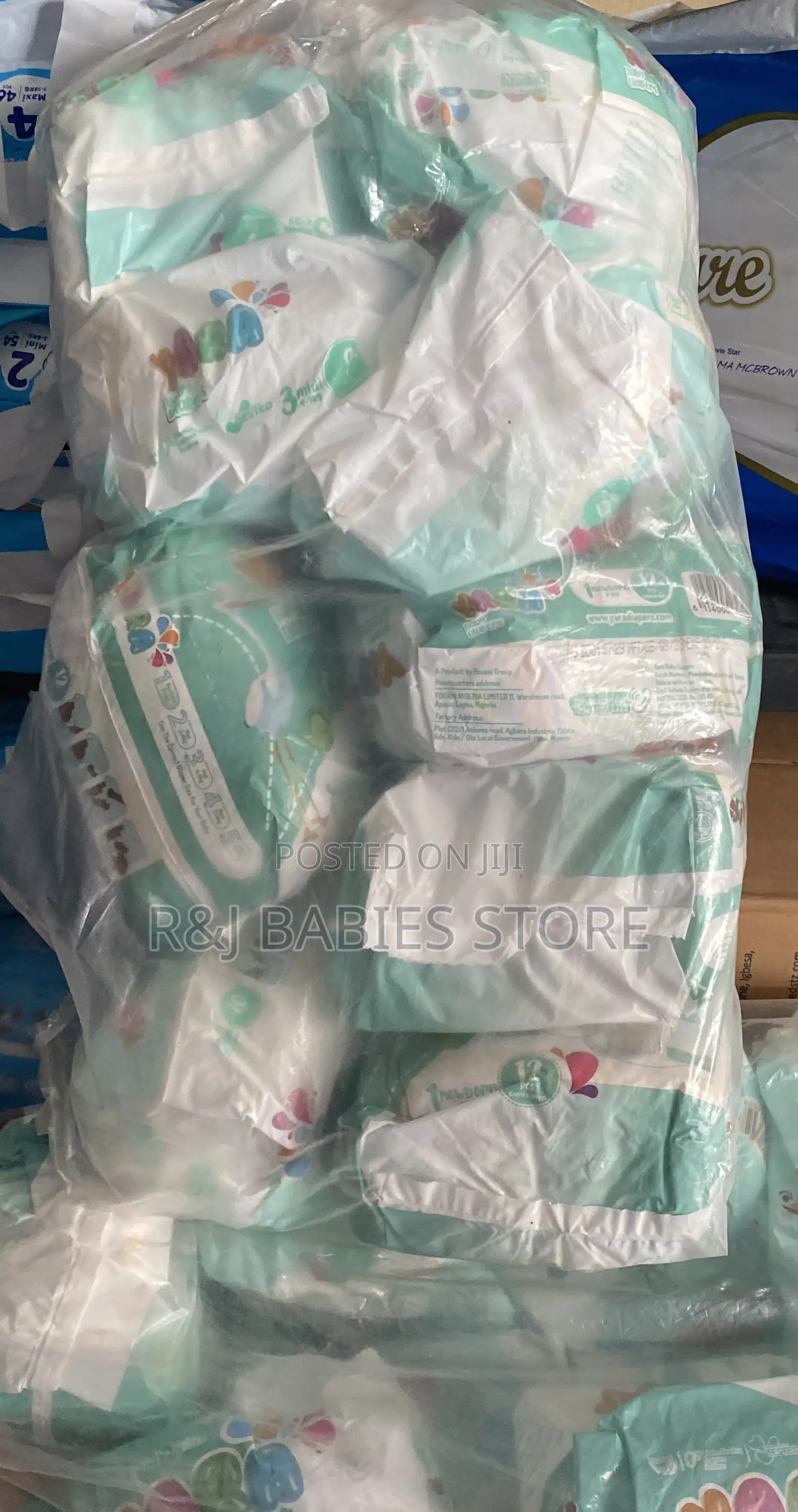 Yara Baby Diaper (Carrier Pack 10 in a Bag)