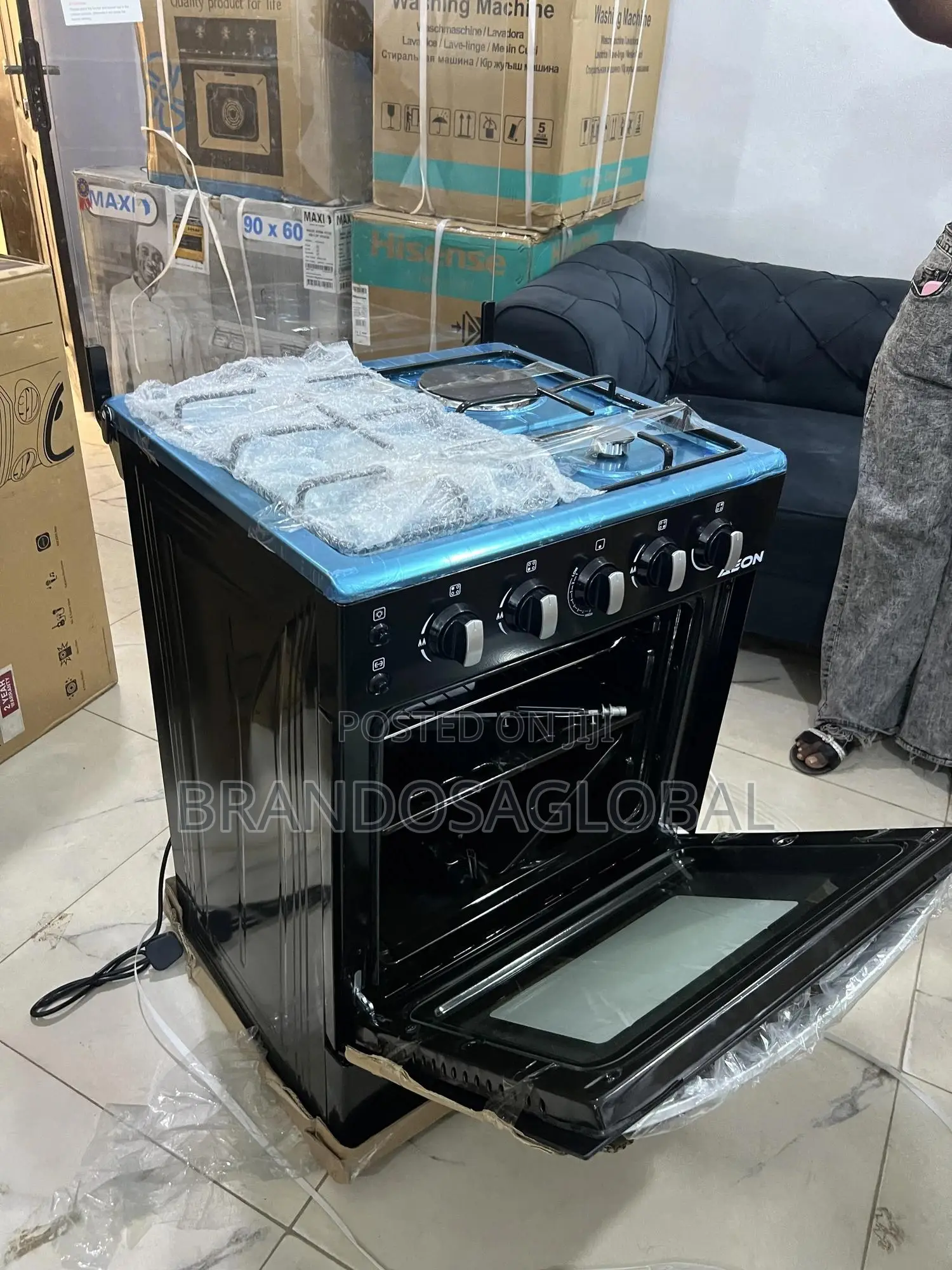 Aeon 60x60cm 3 Gas Burner 1 Hotplate Gas Cooker With Oven