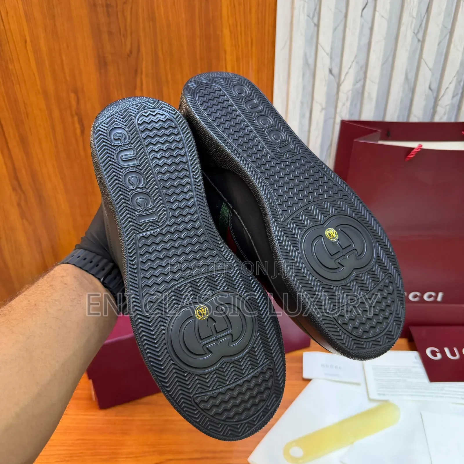 Original Luxury Men's Sneakers Gucci Well Banded Package