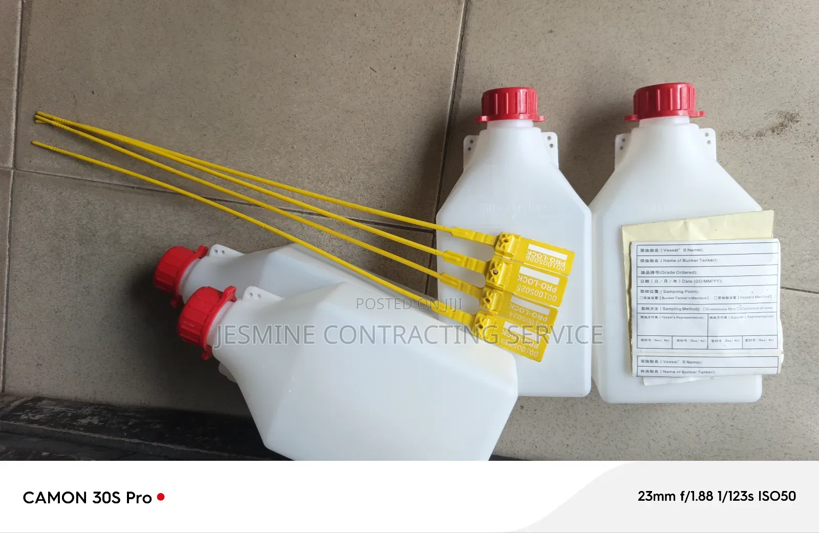 1ltr Oil Samples Bottle/Oil Bunker Bottle