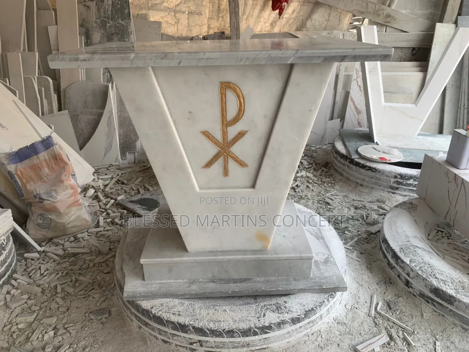 Modern White Marble Church Pulpits.Crafted From Natural White Marble