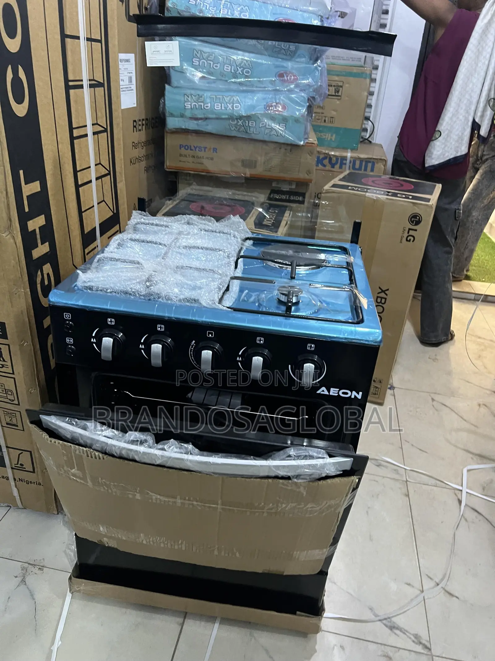 Aeon 3+1 60x60 Standing Gas Cooker With Efficient Oven Heat