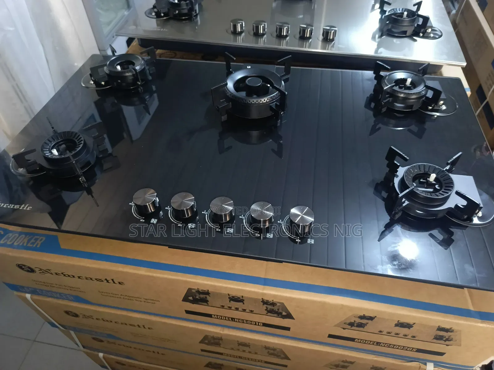 5 Burners Flip Up Built-in