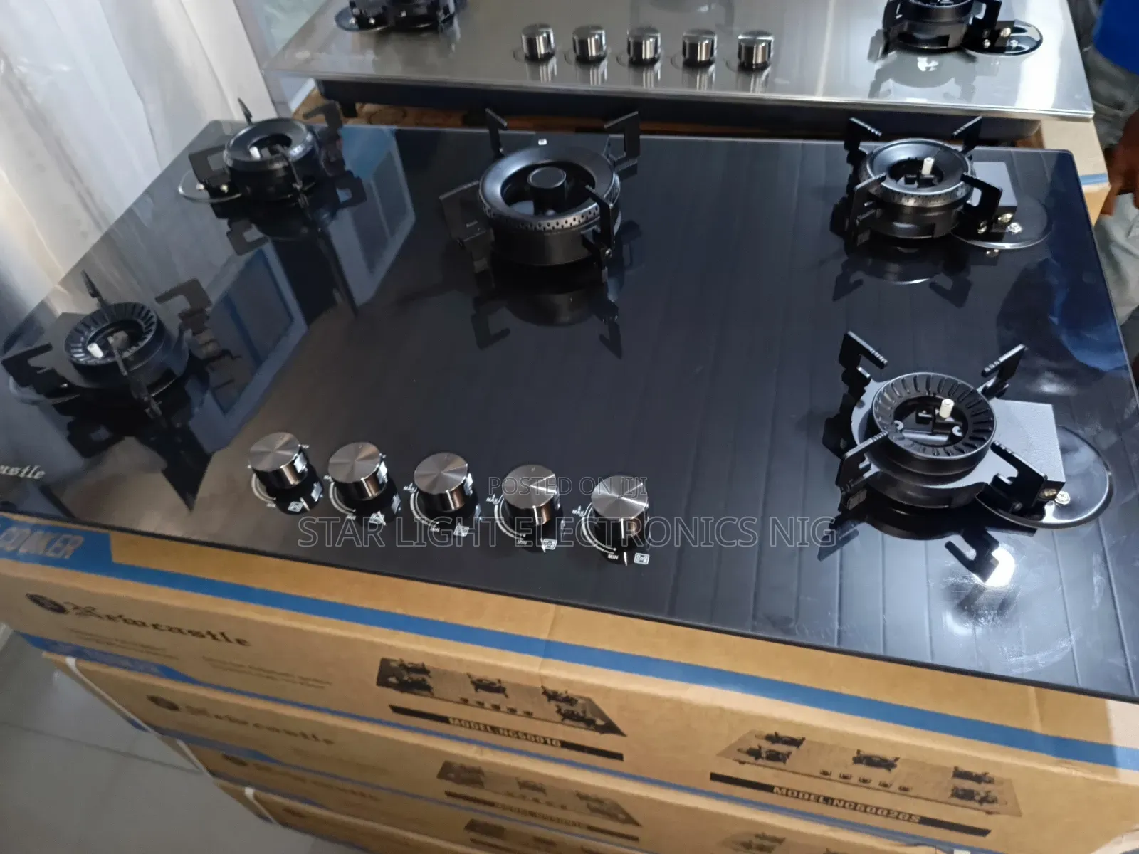 5 Burners Flip Up Built-in