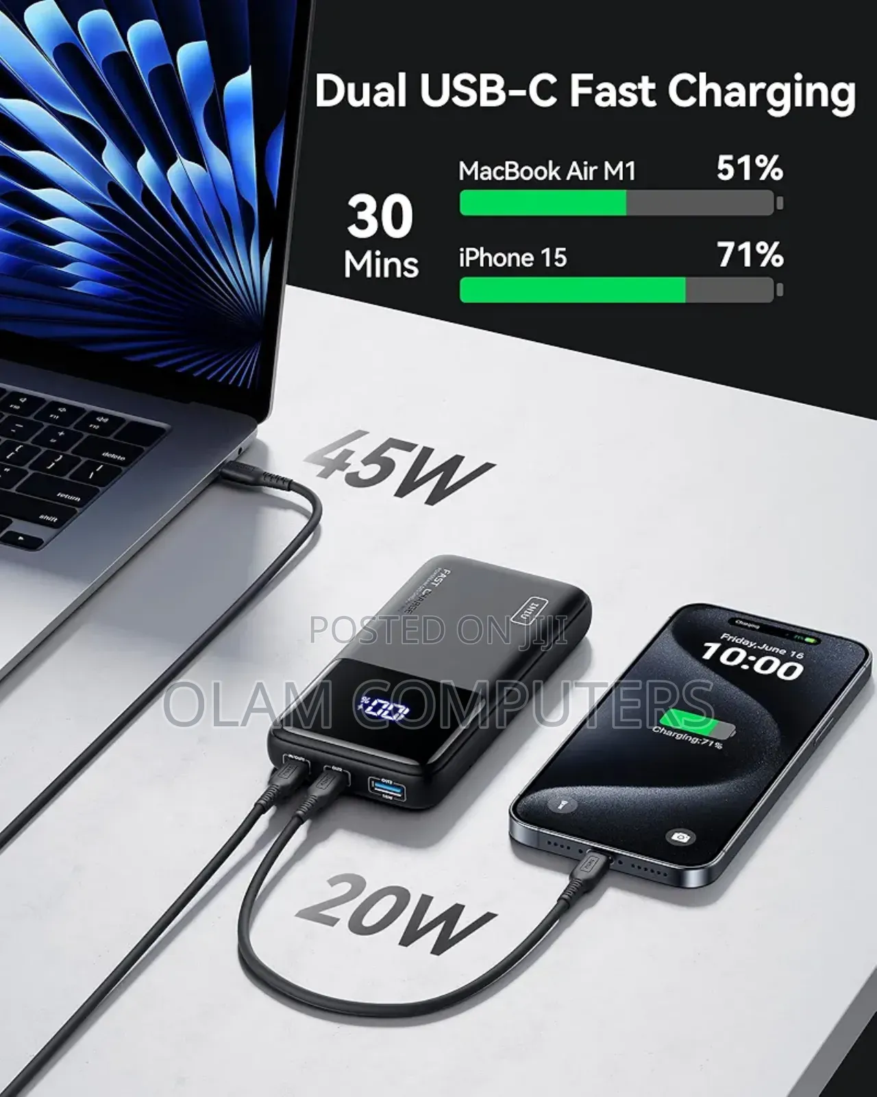 Iniu Pd 65w 20000mah Power Bank Bi-B62