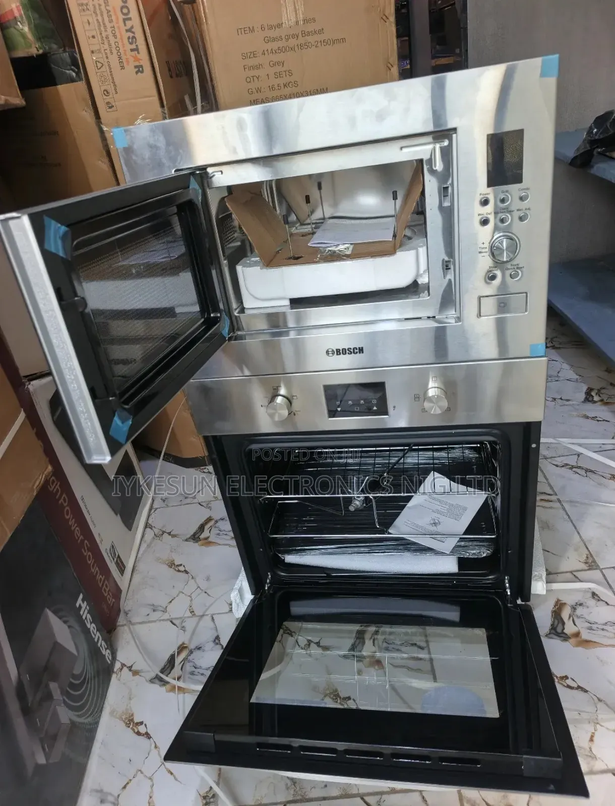 Original Bosch Inbuilt Gas Electric Oven Built-in 25l Microwave