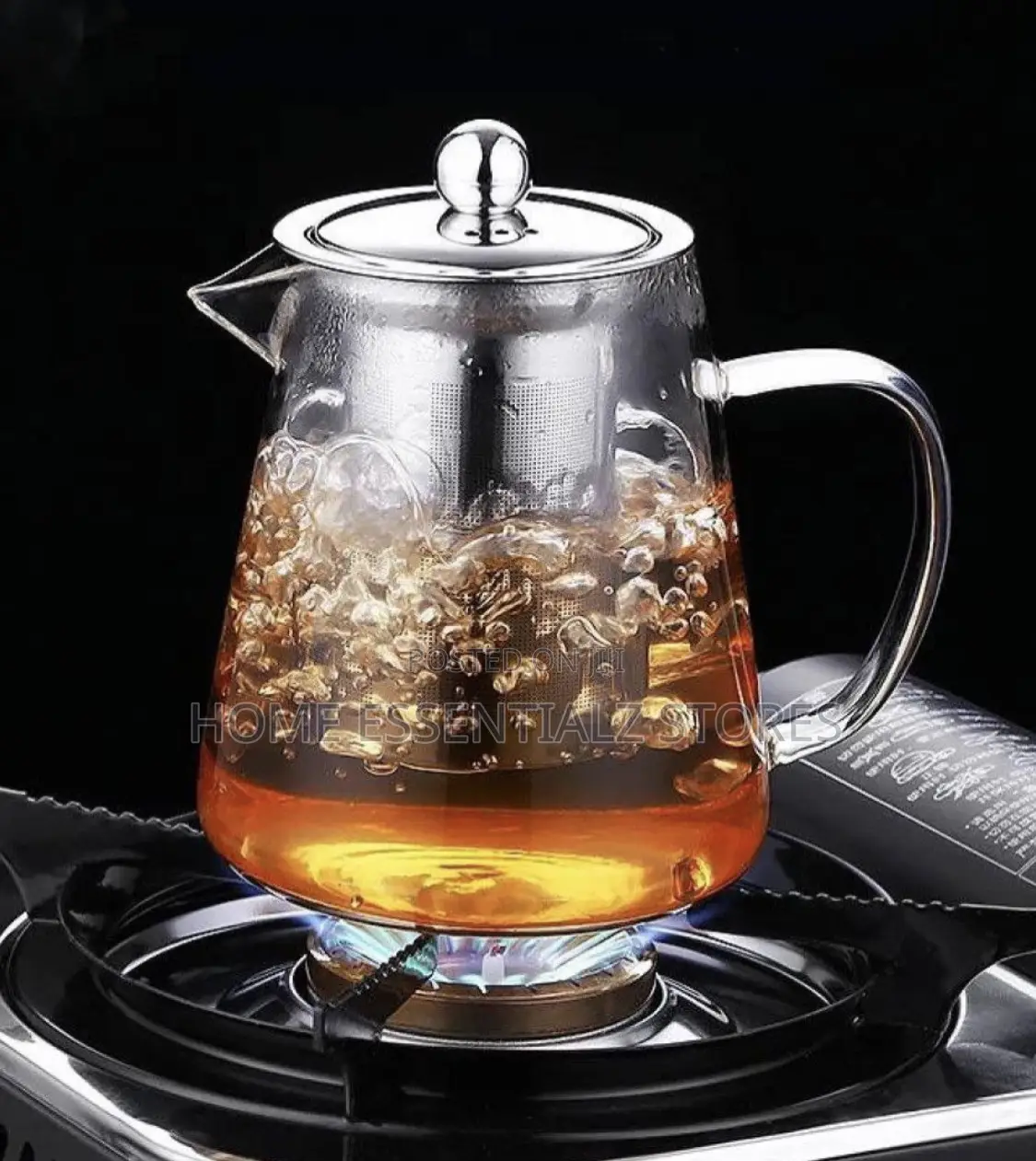 Heat Resistant Glass Kettle Teapot With Filter and 4 Cups