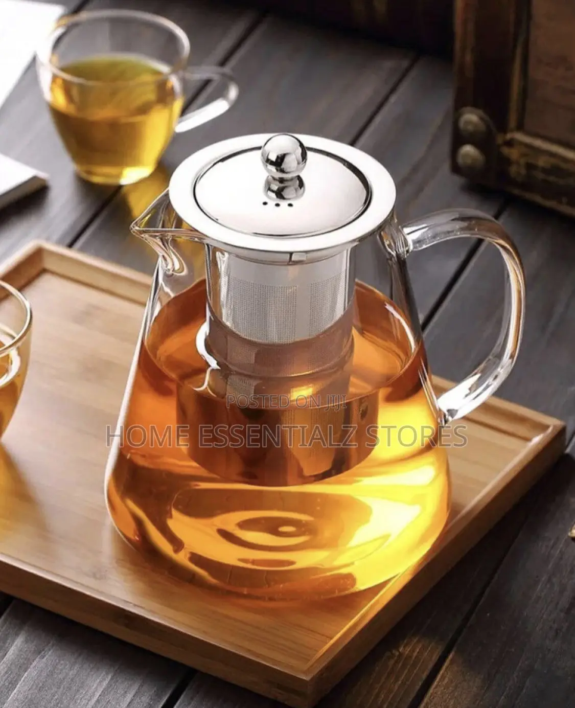 Heat Resistant Glass Kettle Teapot With Filter and 4 Cups