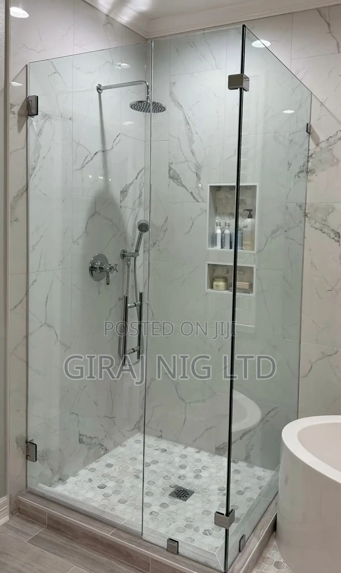 L Shaped Glass Shower Cubicle
